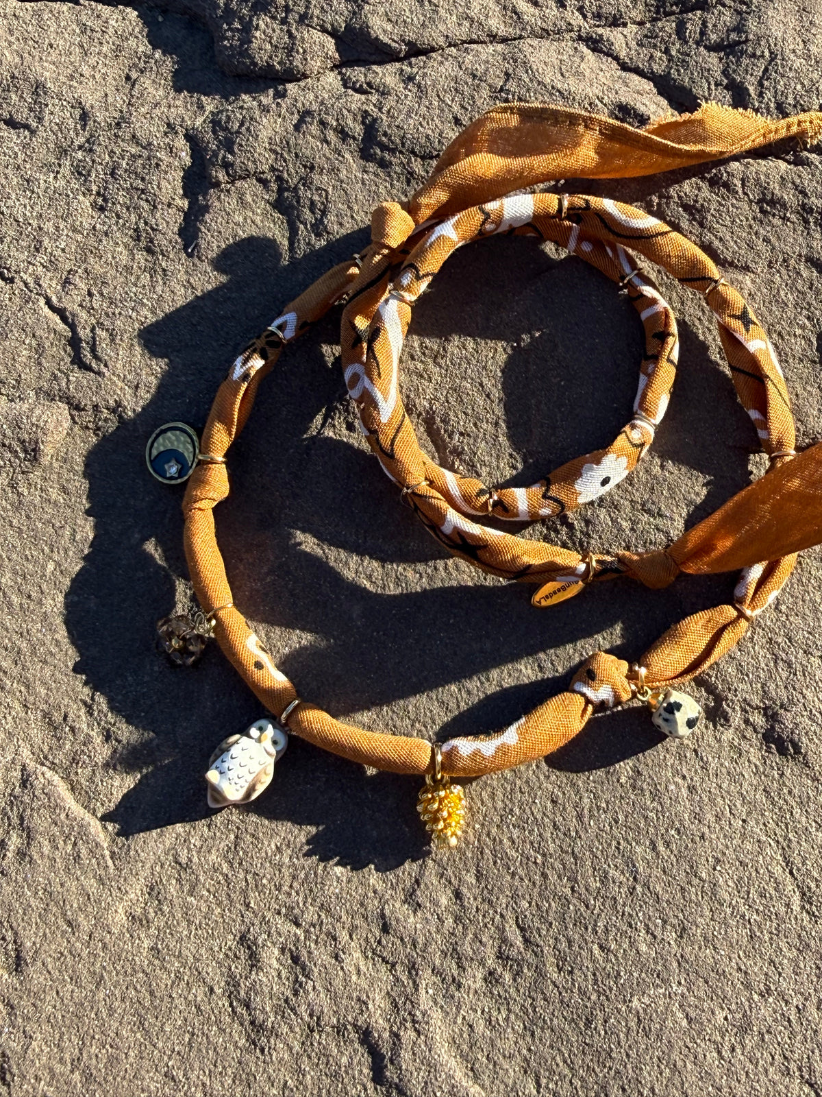 MAMA OWL // Caramel Handmade Bandana Necklace