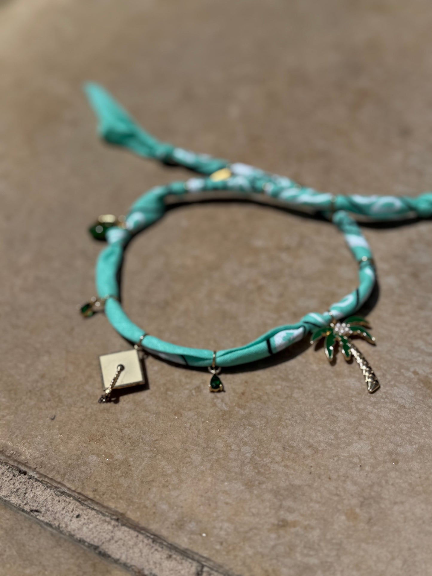 CA GRAD // Turquoise Handmade Bandana Necklace