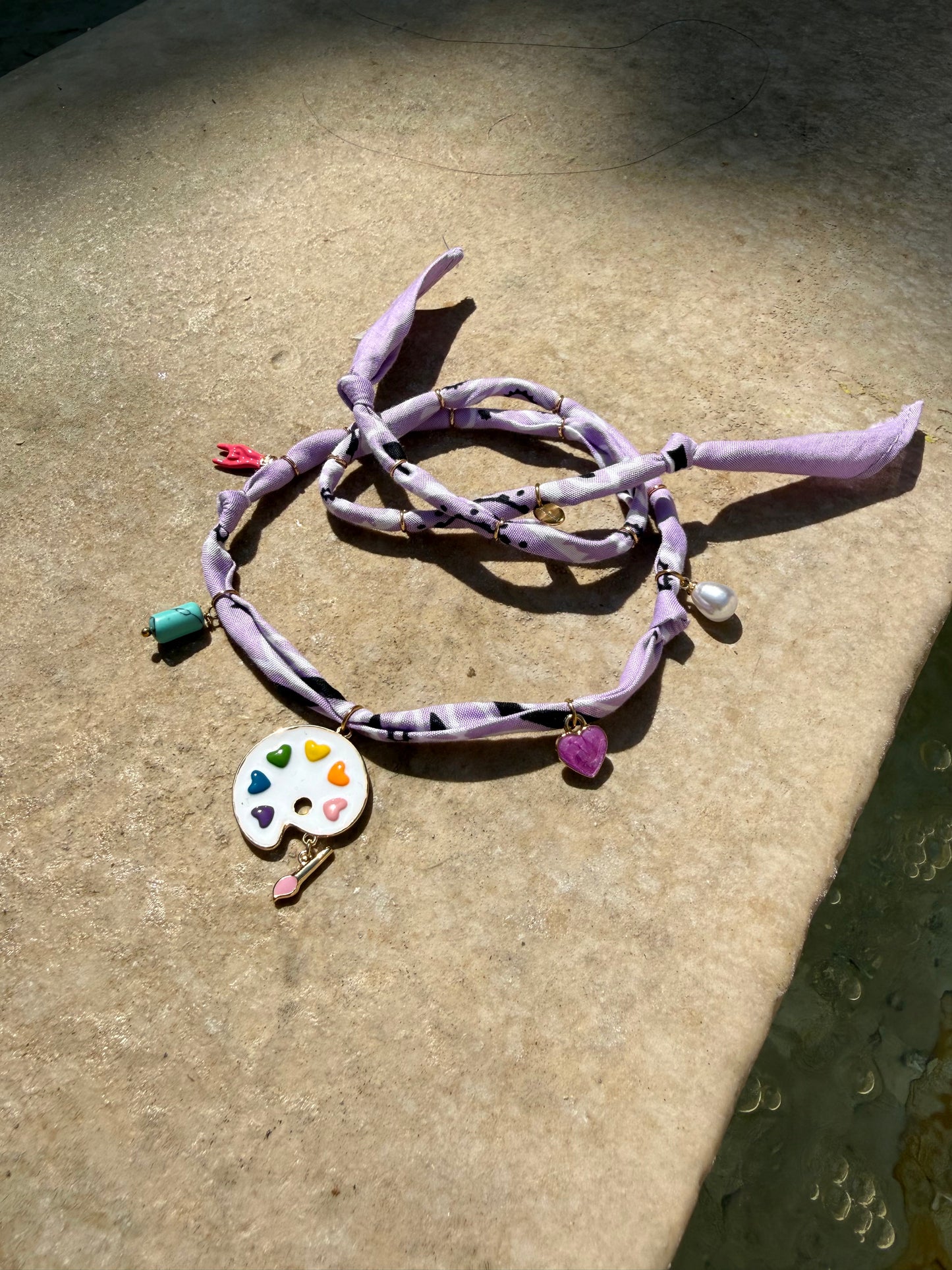 LA PALETTE // Lavender Handmade Bandana Necklace