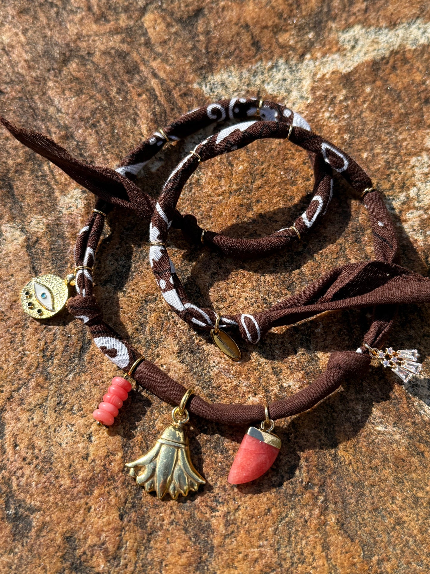 SESHEN // Brown Handmade Bandana Necklace