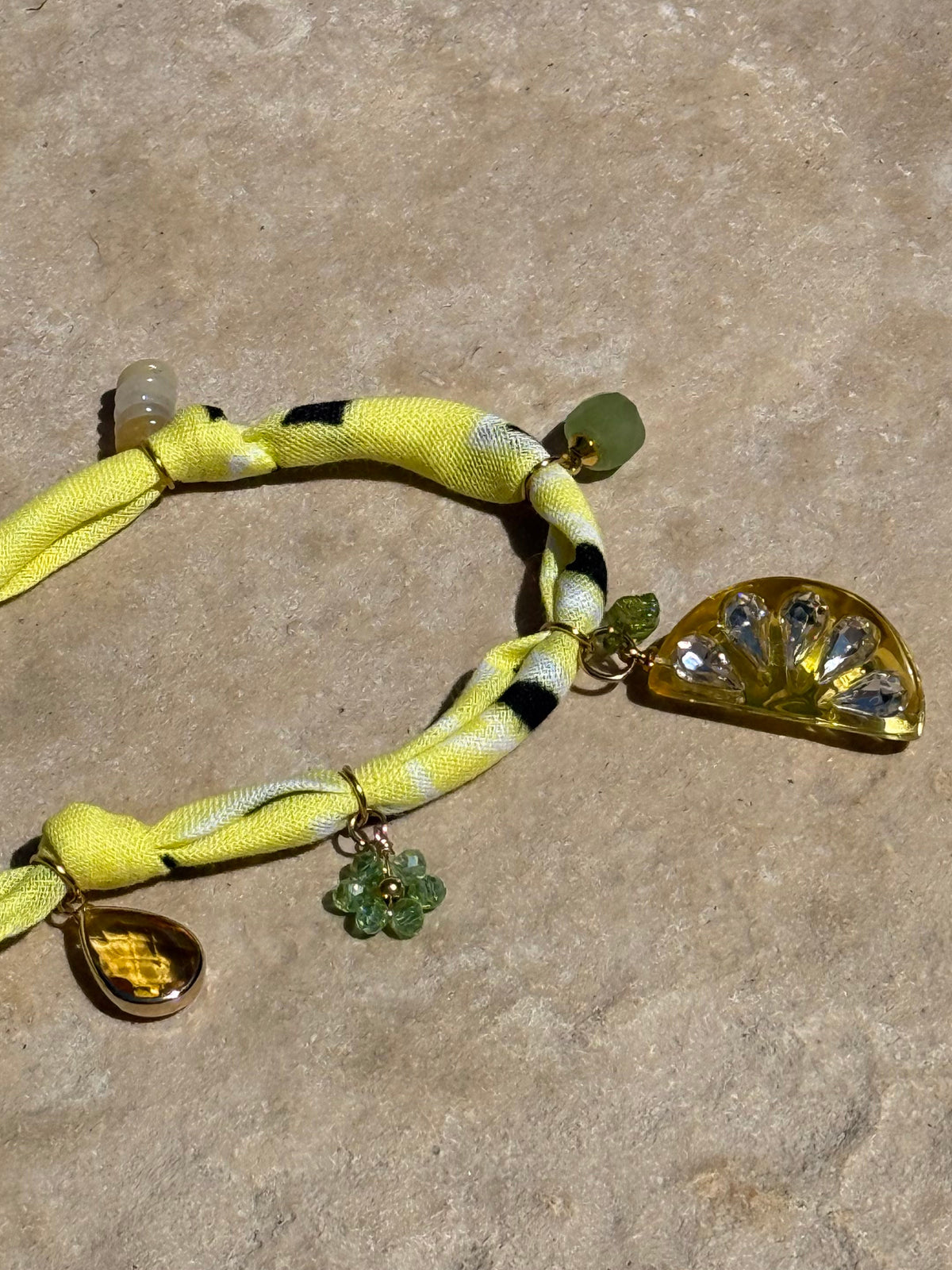 LEMON TREE // Lemonade Yellow Handmade Bandana Necklace