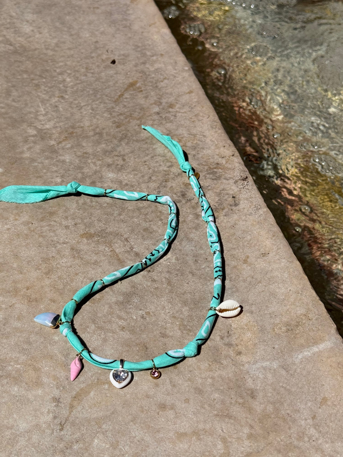 CORAZON // Turquoise Handmade Bandana Necklace