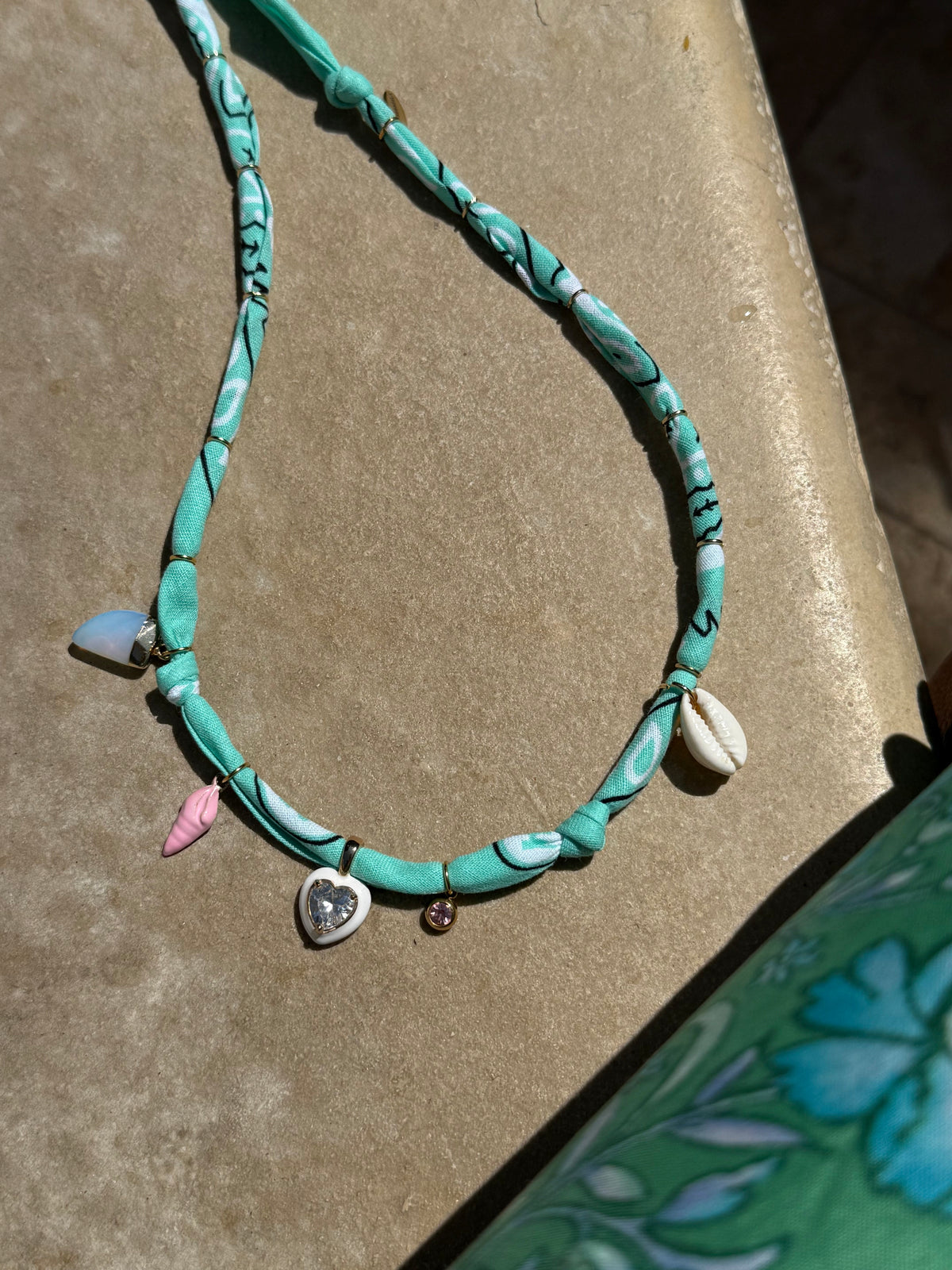 CORAZON // Turquoise Handmade Bandana Necklace