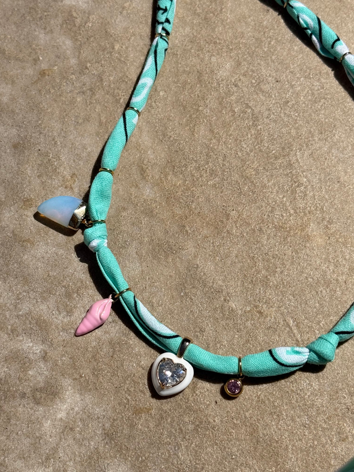 CORAZON // Turquoise Handmade Bandana Necklace