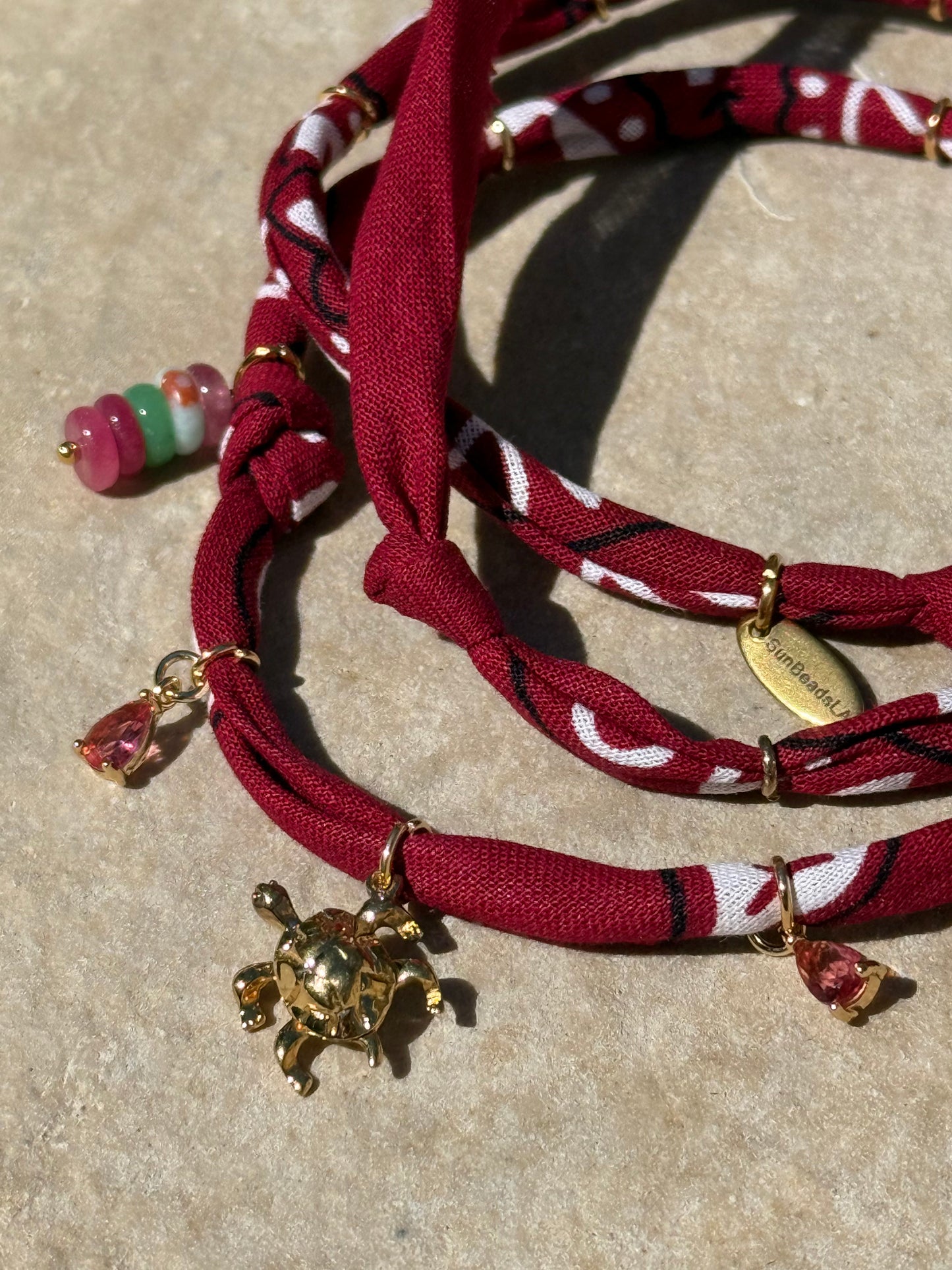 PARADISIO // Burgundy Handmade Bandana Necklace