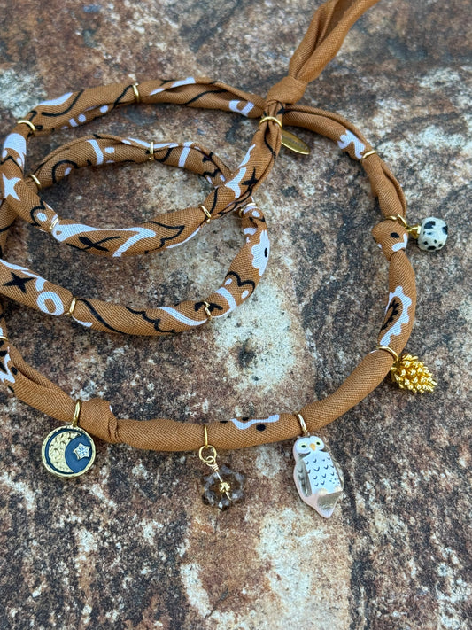 MAMA OWL // Caramel Handmade Bandana Necklace