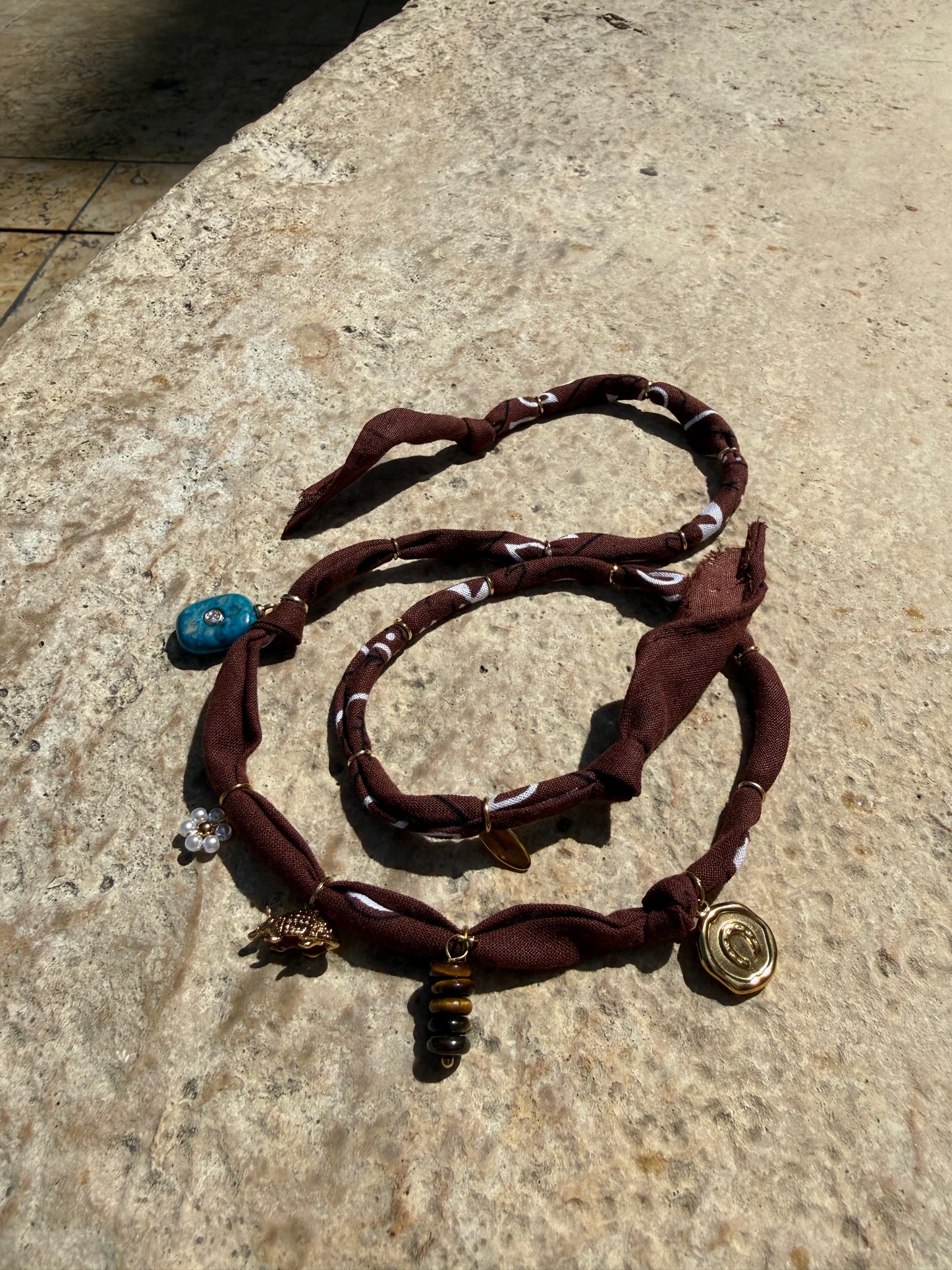 ARMARDILLO // Choco Brown Handmade Bandana Necklace