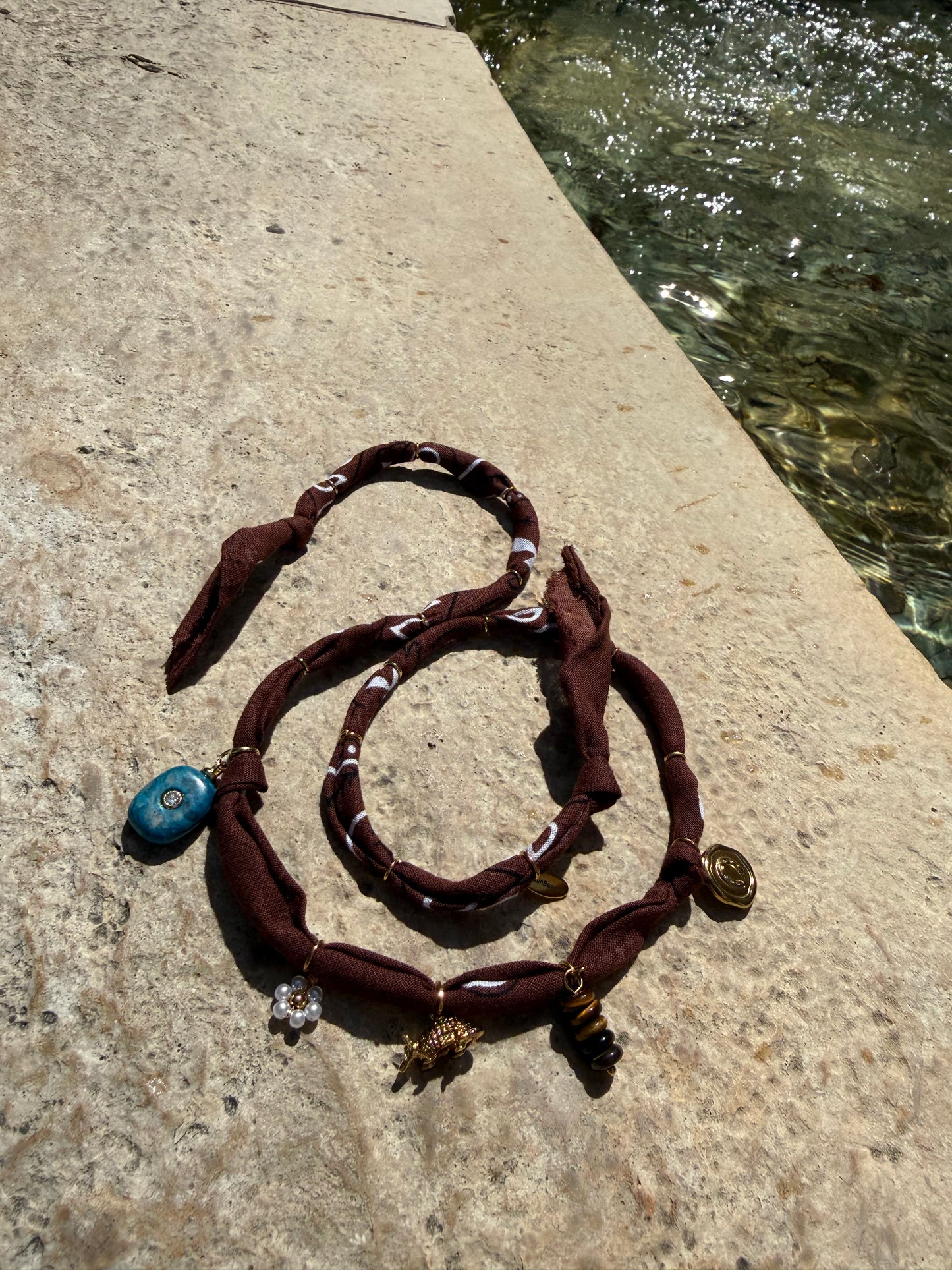 ARMARDILLO // Choco Brown Handmade Bandana Necklace