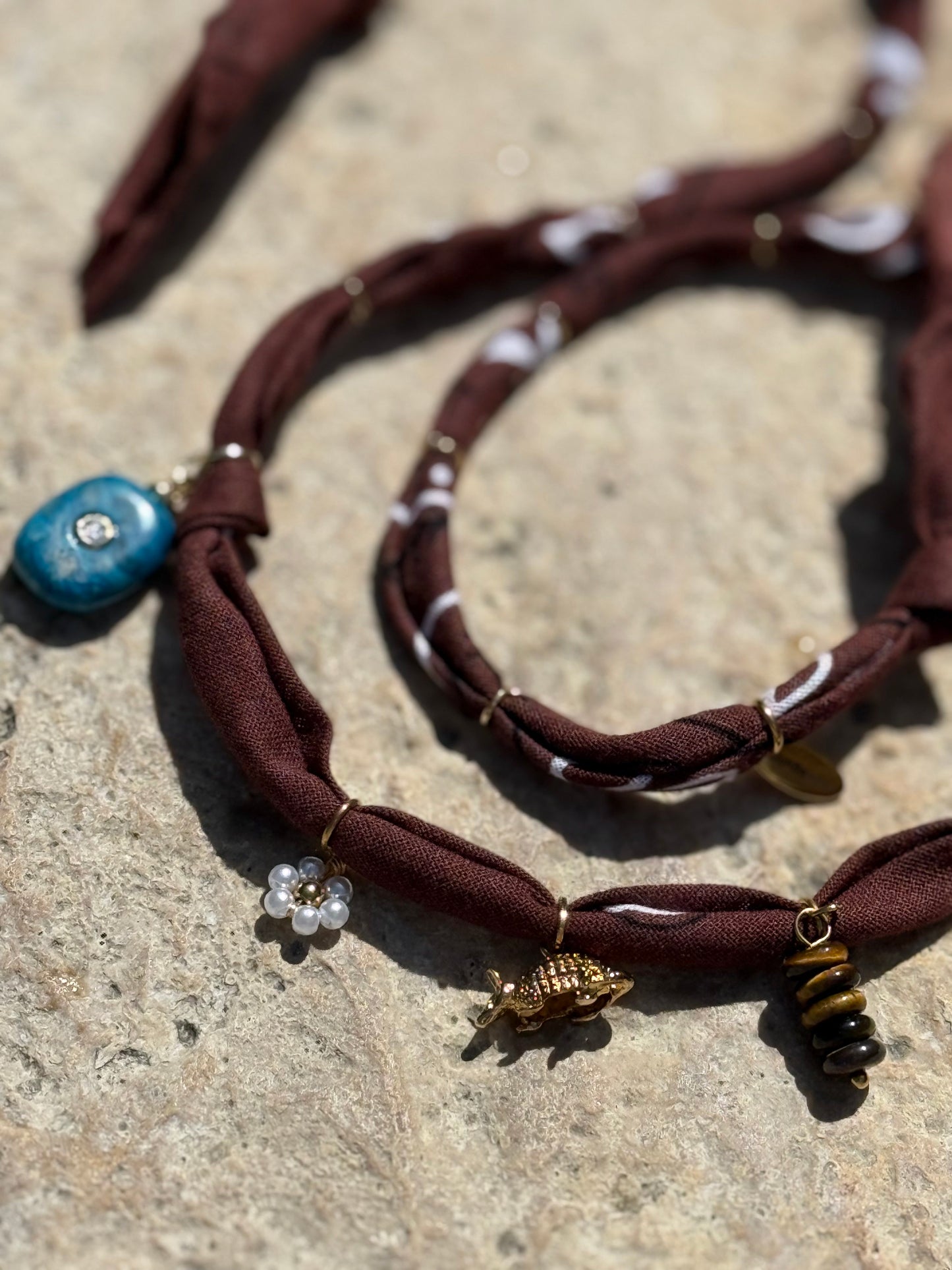 ARMARDILLO // Choco Brown Handmade Bandana Necklace