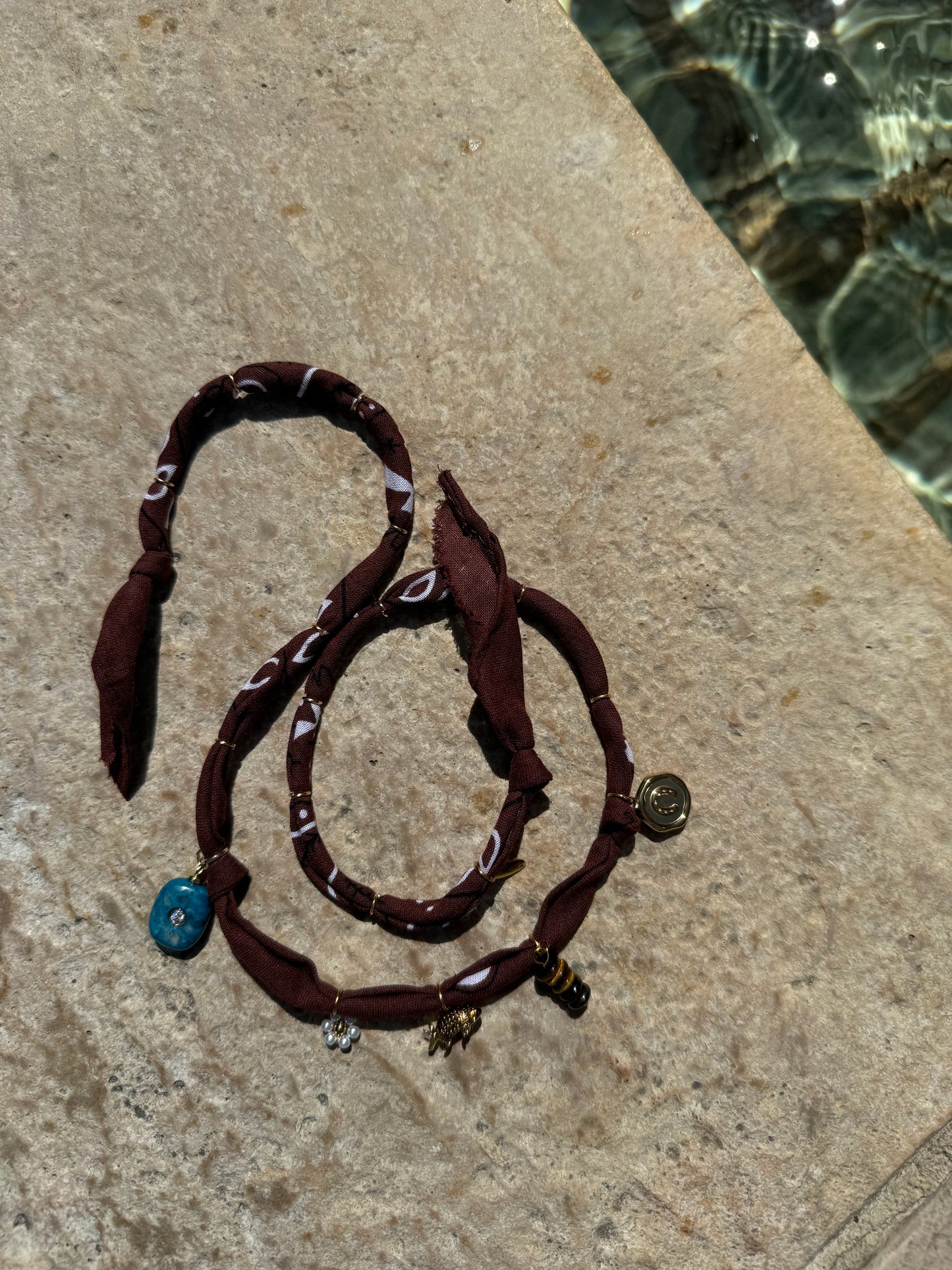 ARMARDILLO // Choco Brown Handmade Bandana Necklace