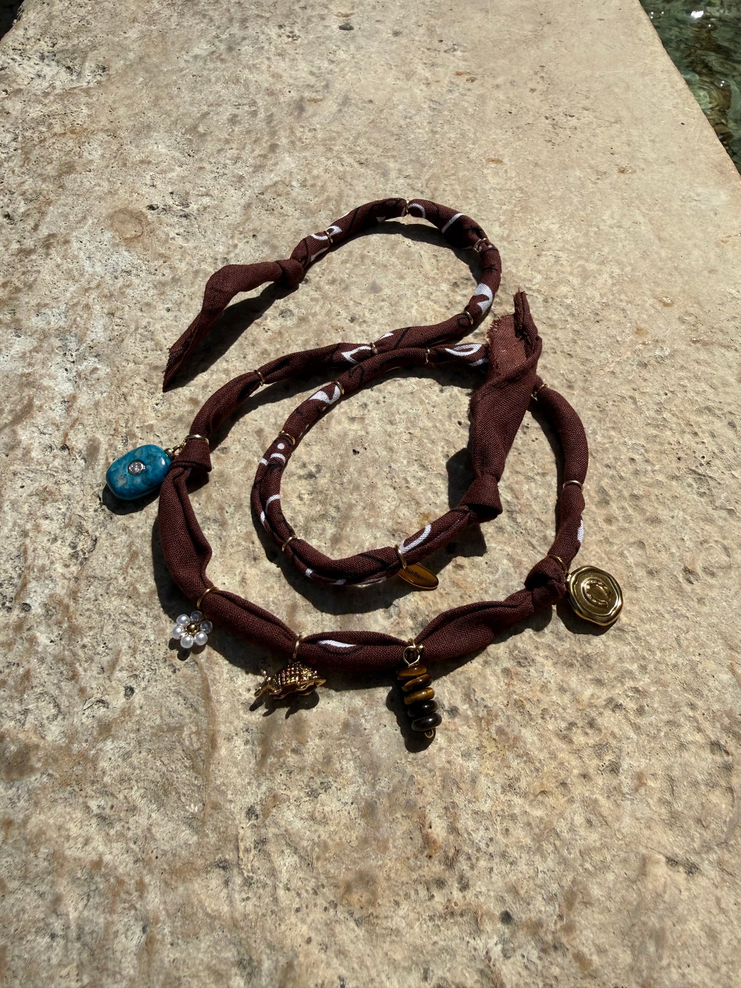 ARMARDILLO // Choco Brown Handmade Bandana Necklace