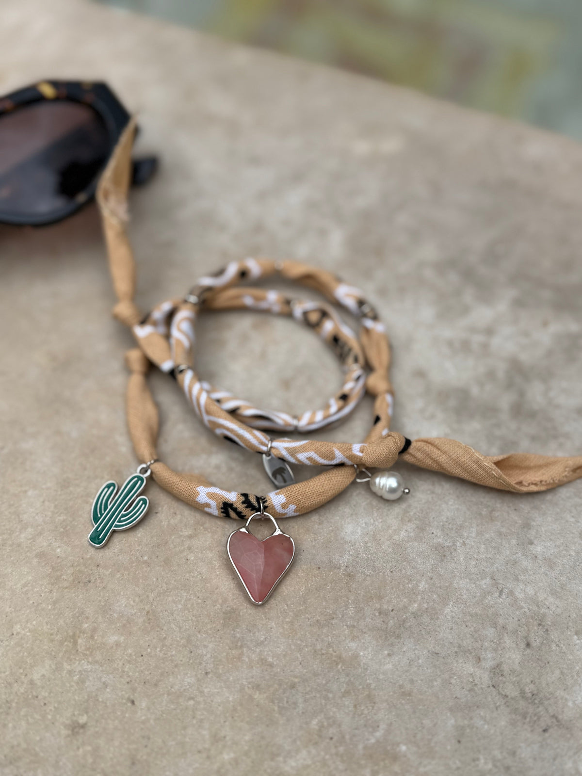 AZ HEART 2 // Sand Handmade Bandana Necklace