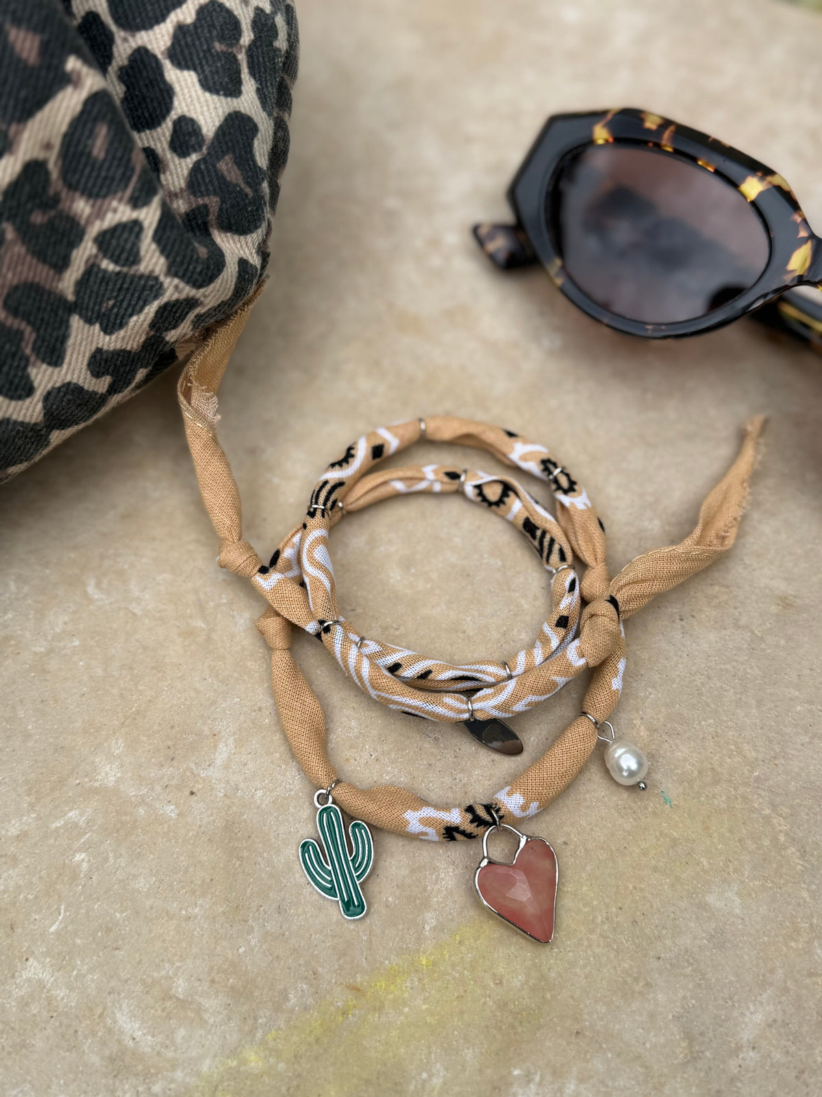 AZ HEART 2 // Sand Handmade Bandana Necklace