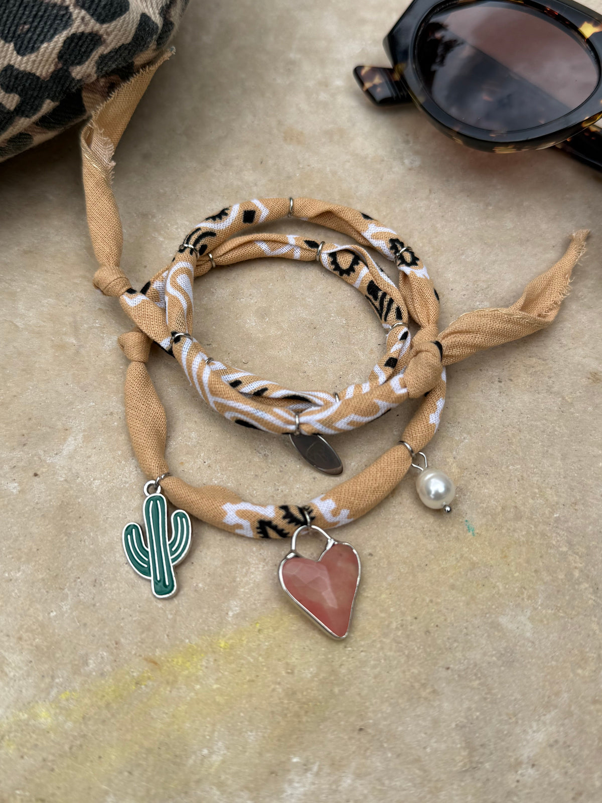 AZ HEART 2 // Sand Handmade Bandana Necklace