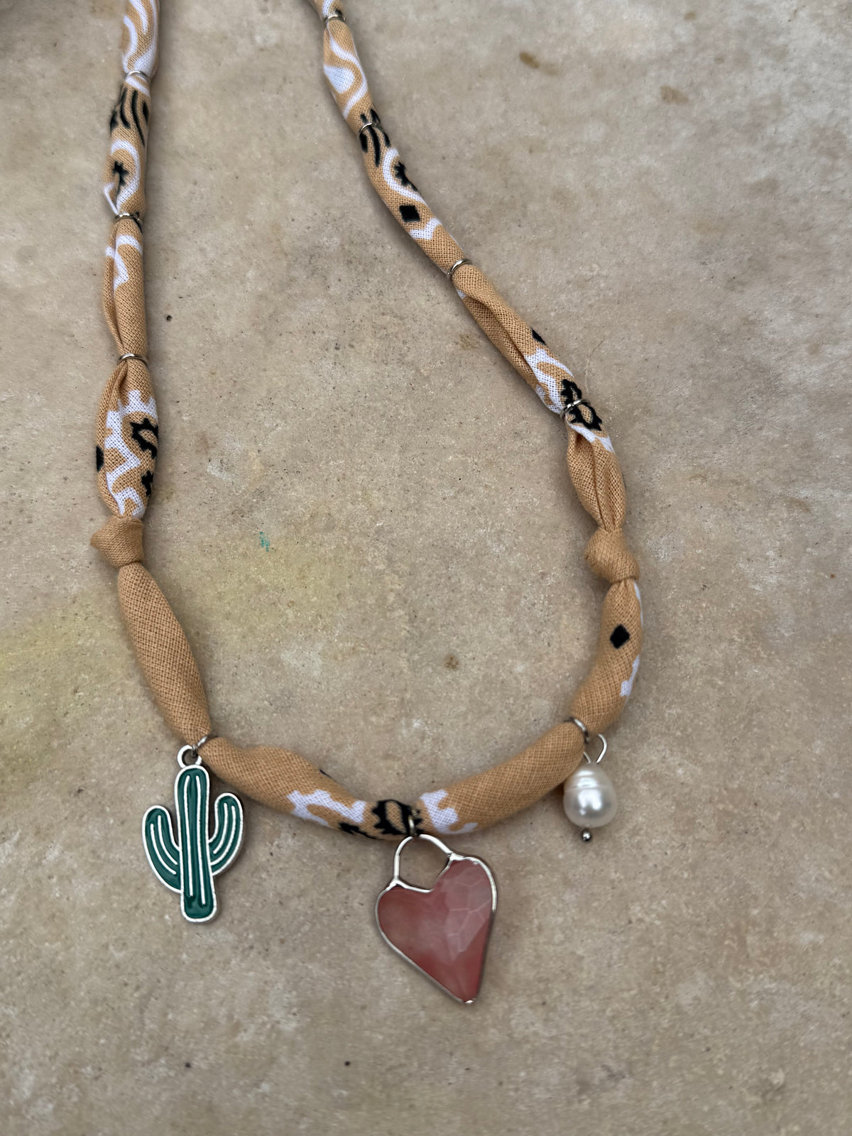 AZ HEART 2 // Sand Handmade Bandana Necklace