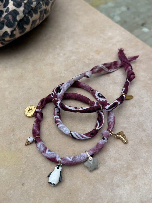 PINGOUIN // Tie Dye Grape Handmade Bandana Necklace
