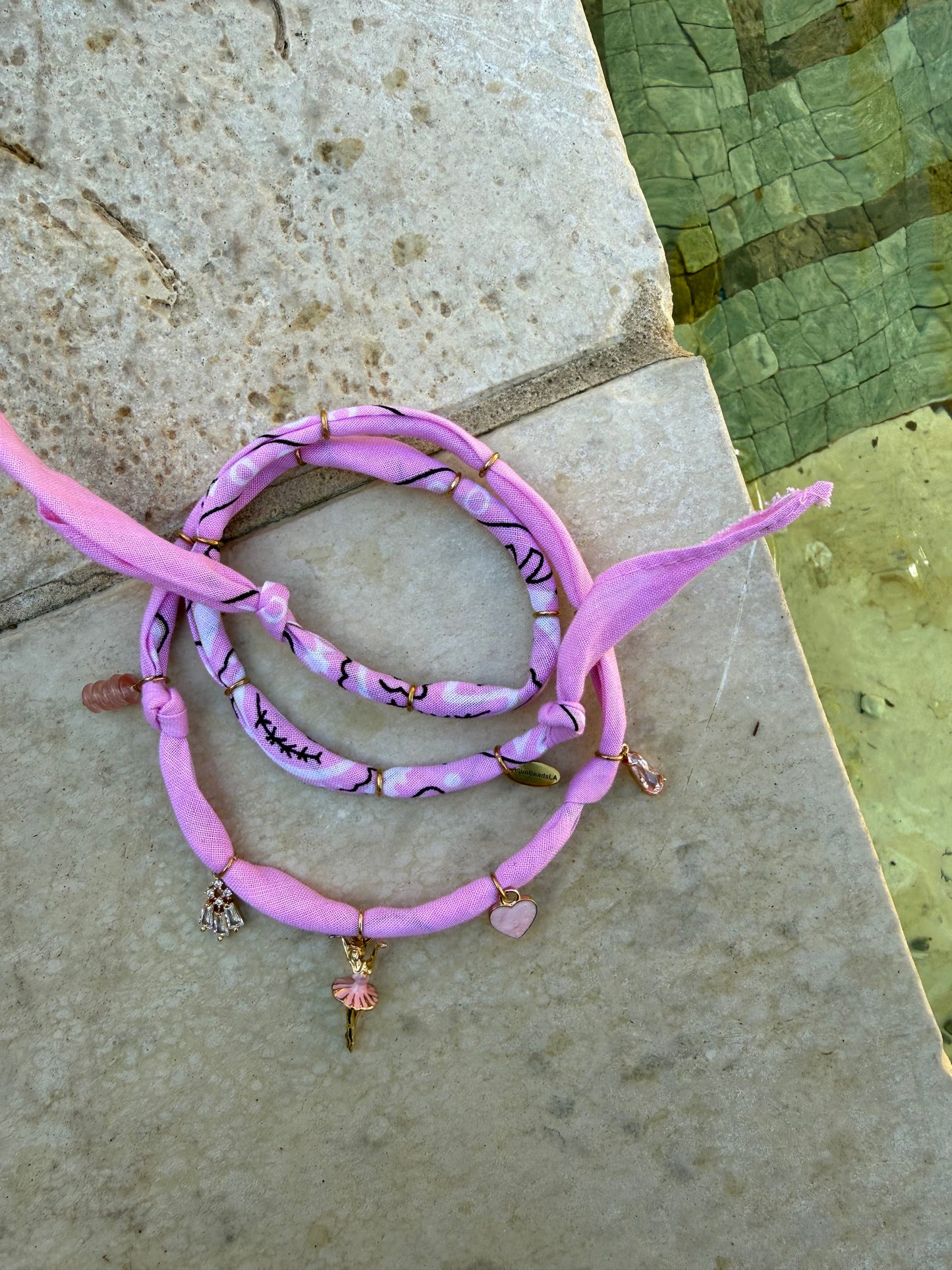 ARIA // Pink Handmade Bandana Necklace