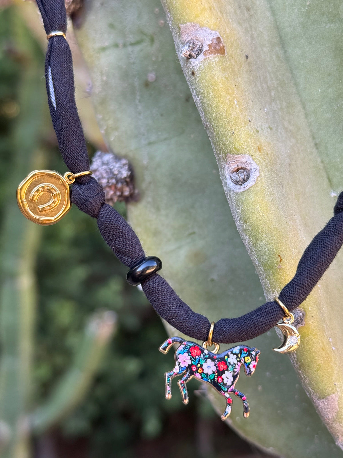 BLADE // Black Handmade Bandana Necklace