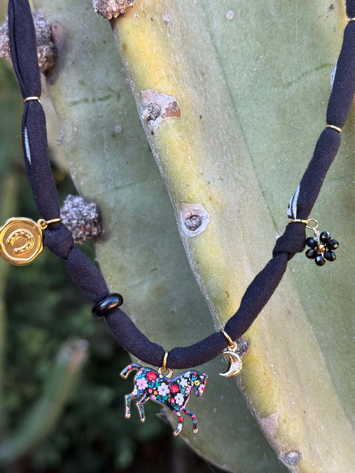 BLADE // Black Handmade Bandana Necklace