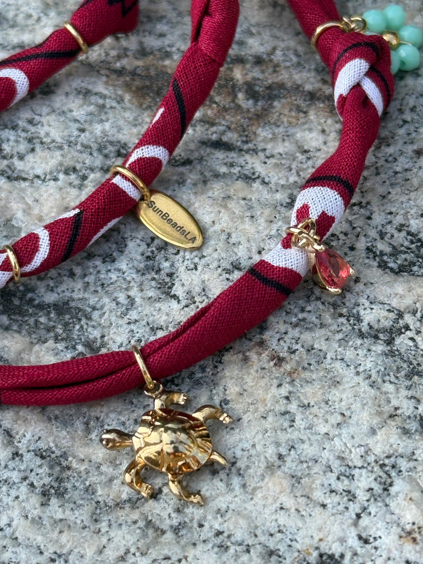PARADISIO // Burgundy Handmade Bandana Necklace