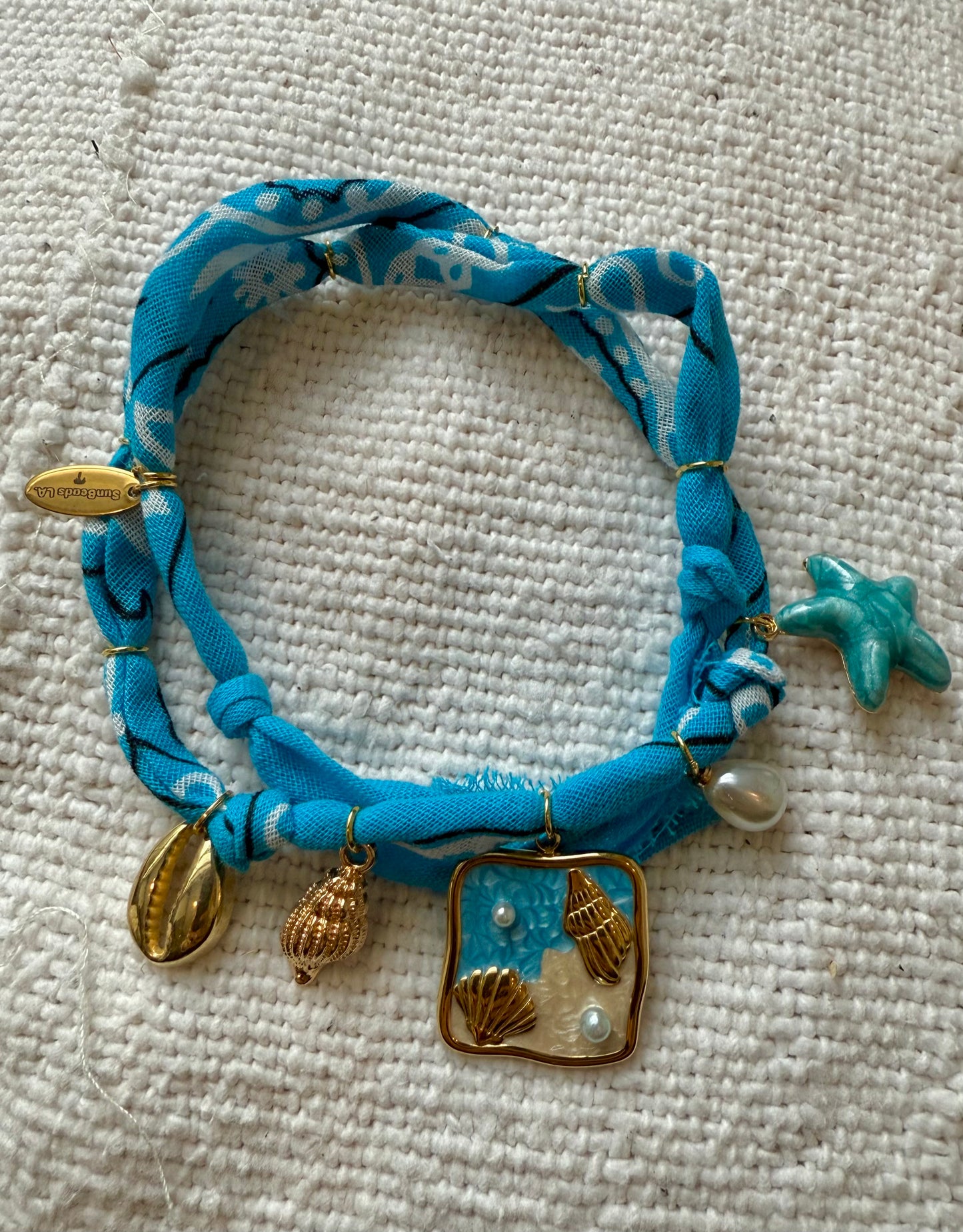 MARIN SCENE // Blue Handmade Bandana Necklace