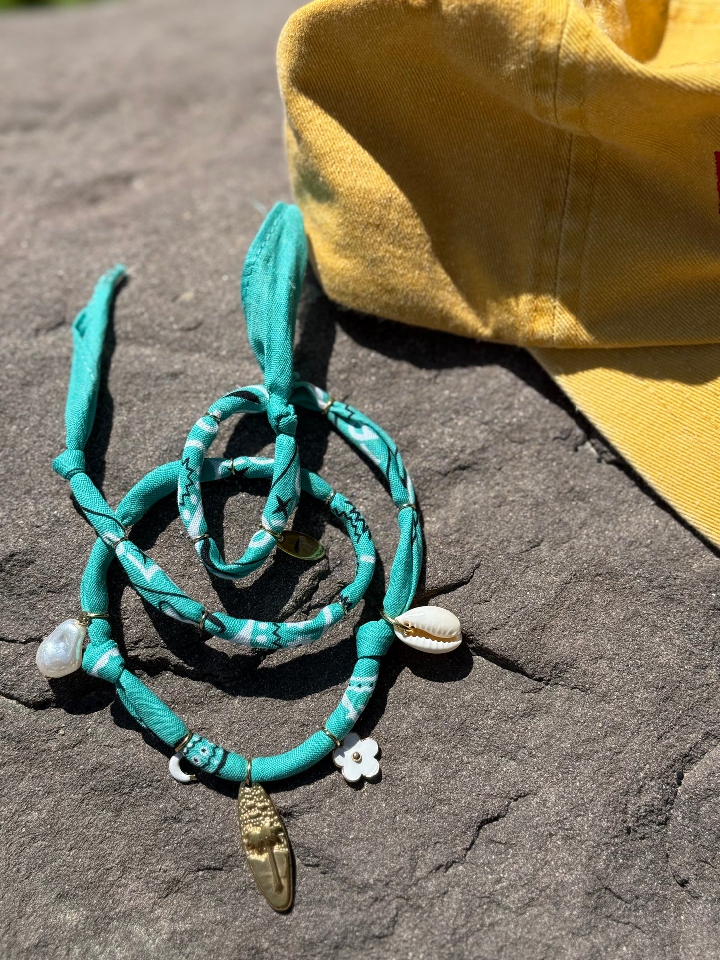 À VENICE  // Deep Turquoise Handmade Bandana Necklace