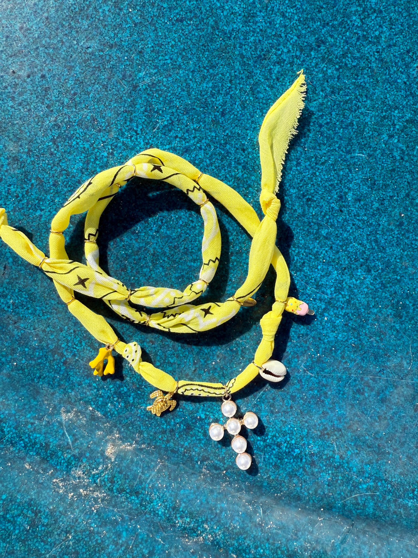 FAITH of THE SEA // Yellow Brioche Handmade Bandana Necklace