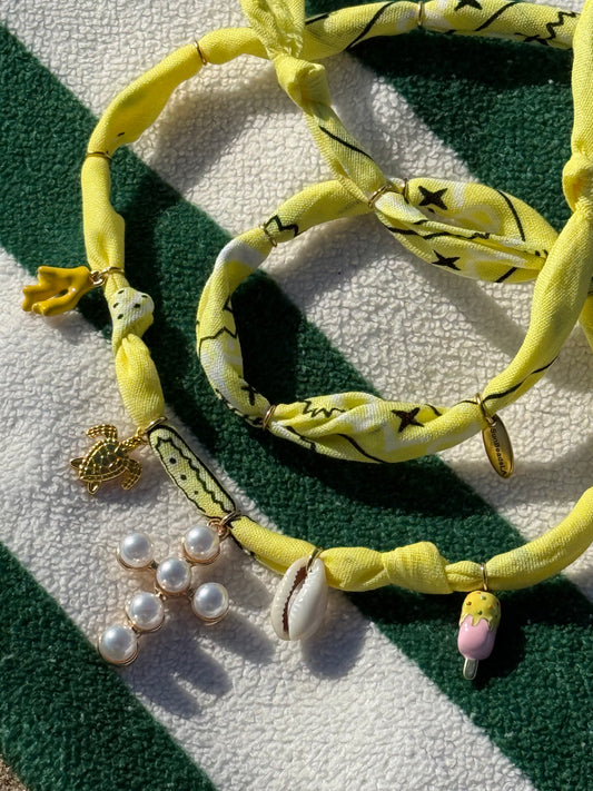 FAITH of THE SEA // Yellow Brioche Handmade Bandana Necklace