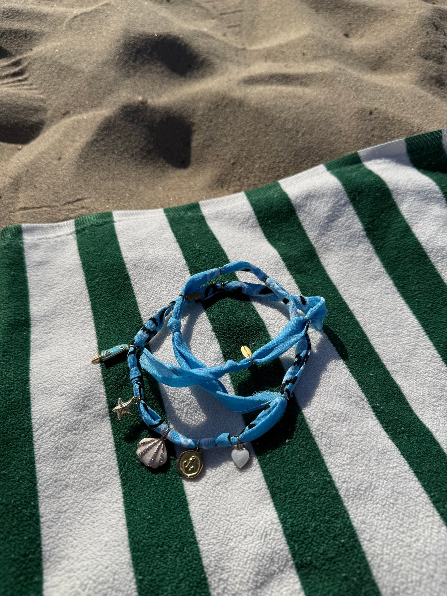 BLUE ICE CREAM // Baby Blue Handmade Bandana Necklace