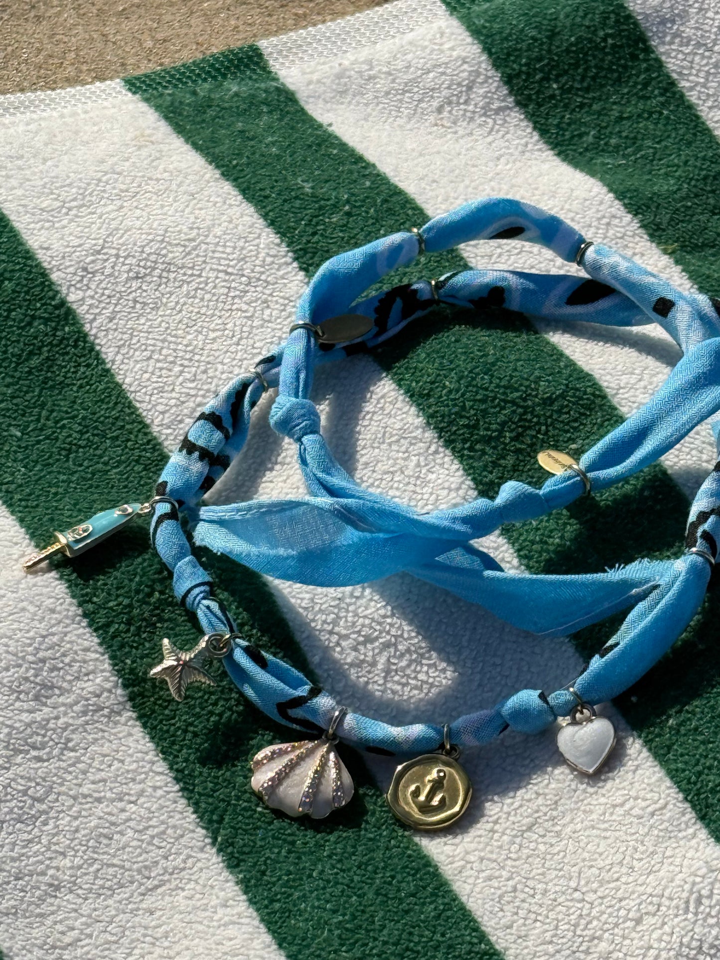 BLUE ICE CREAM // Baby Blue Handmade Bandana Necklace