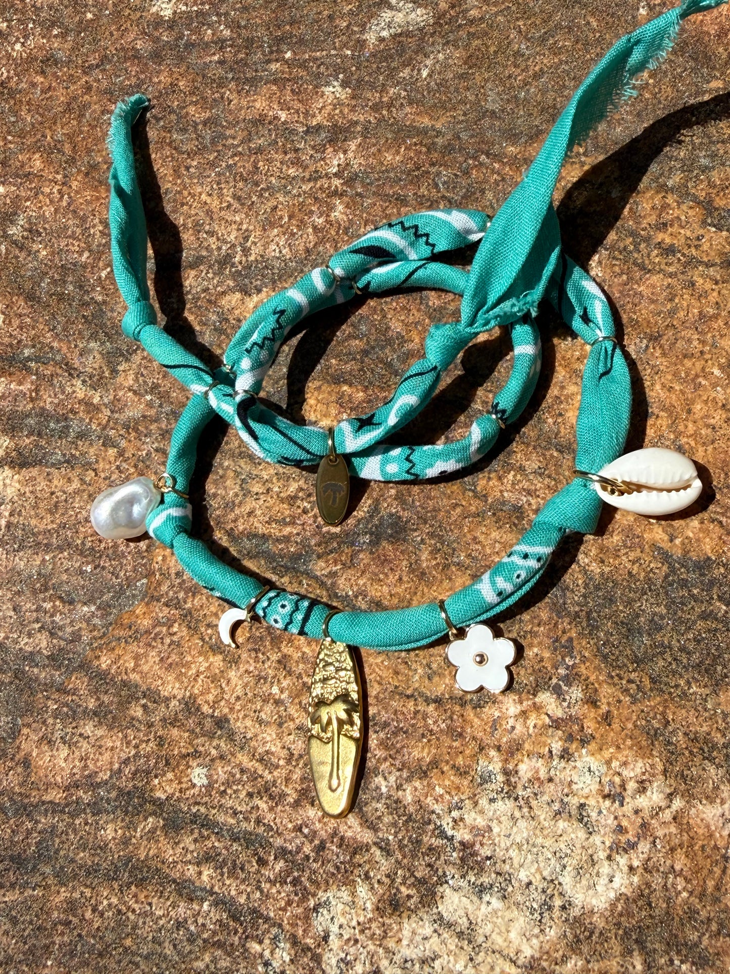 À VENICE  // Deep Turquoise Handmade Bandana Necklace