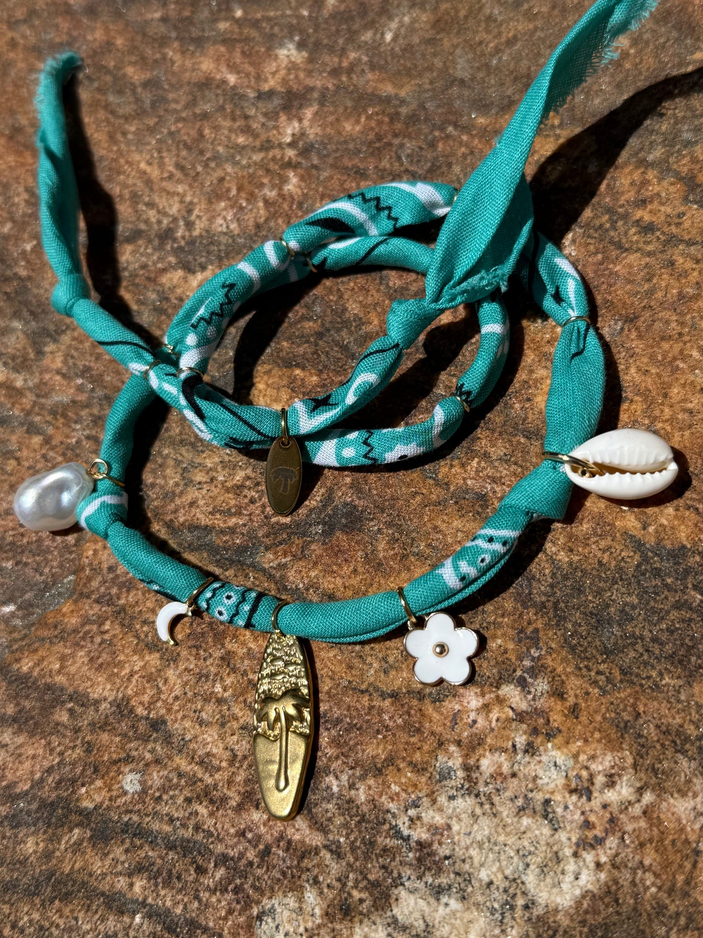 À VENICE  // Deep Turquoise Handmade Bandana Necklace