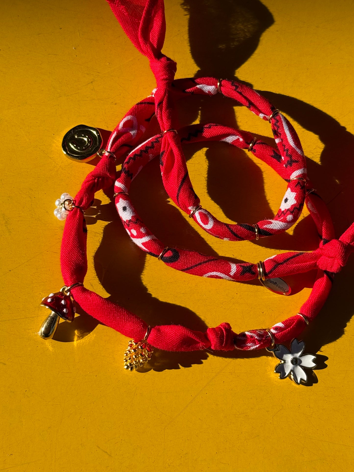 AMANITA RED // Red Handmade Bandana Necklace