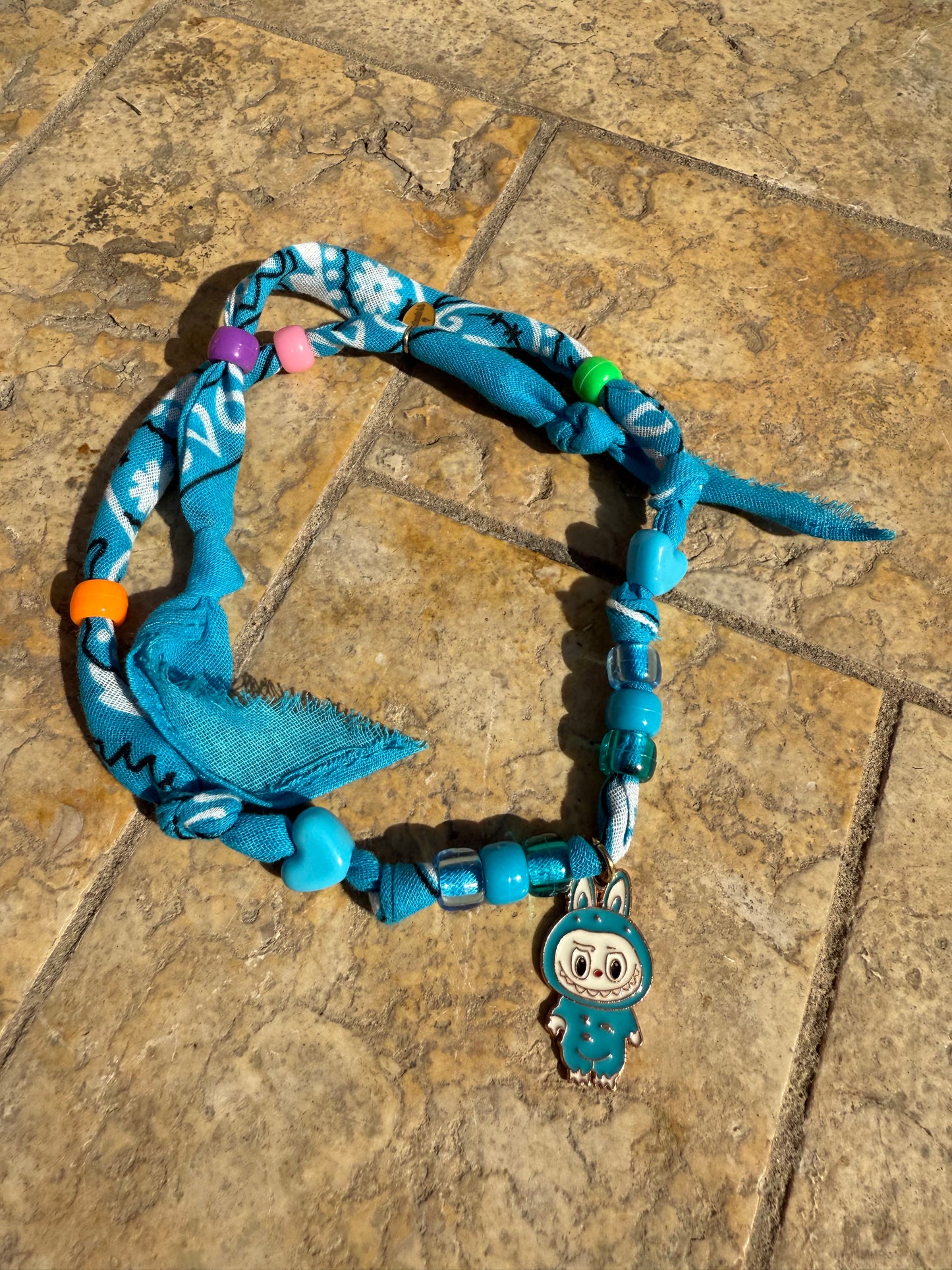 AXEL // Blue Handmade Bandana Necklace