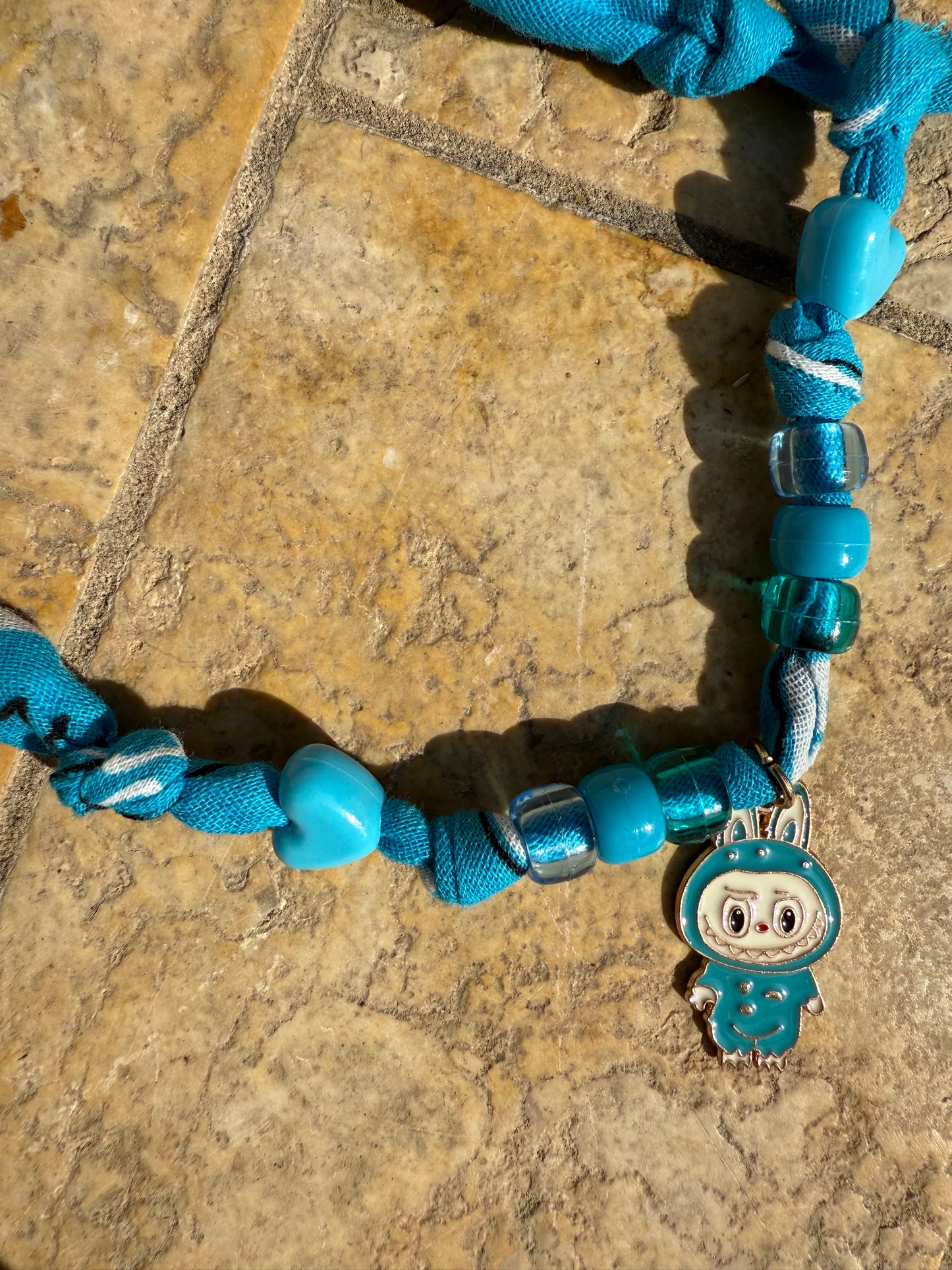 AXEL // Blue Handmade Bandana Necklace