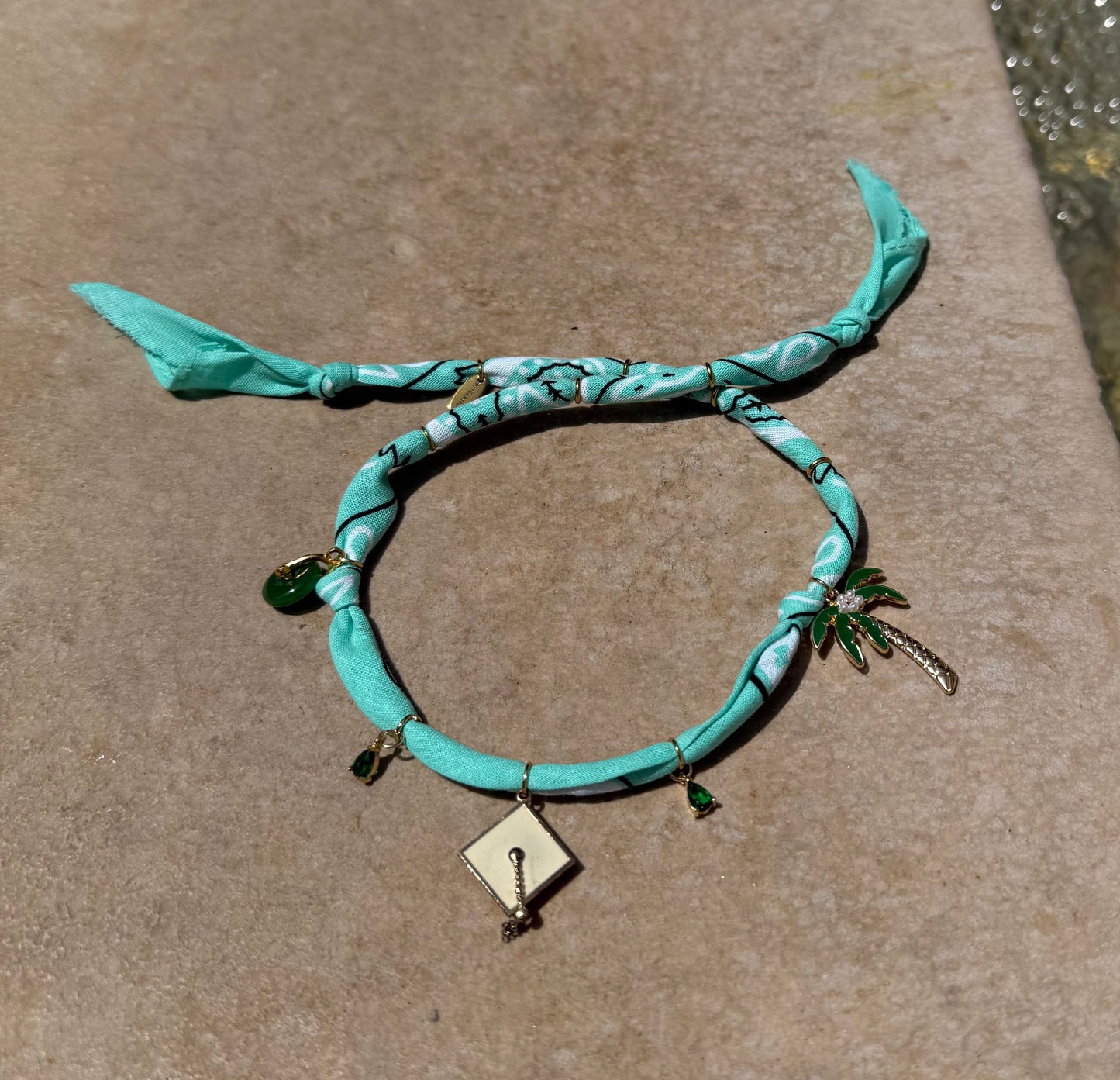 CA GRAD // Turquoise Handmade Bandana Necklace