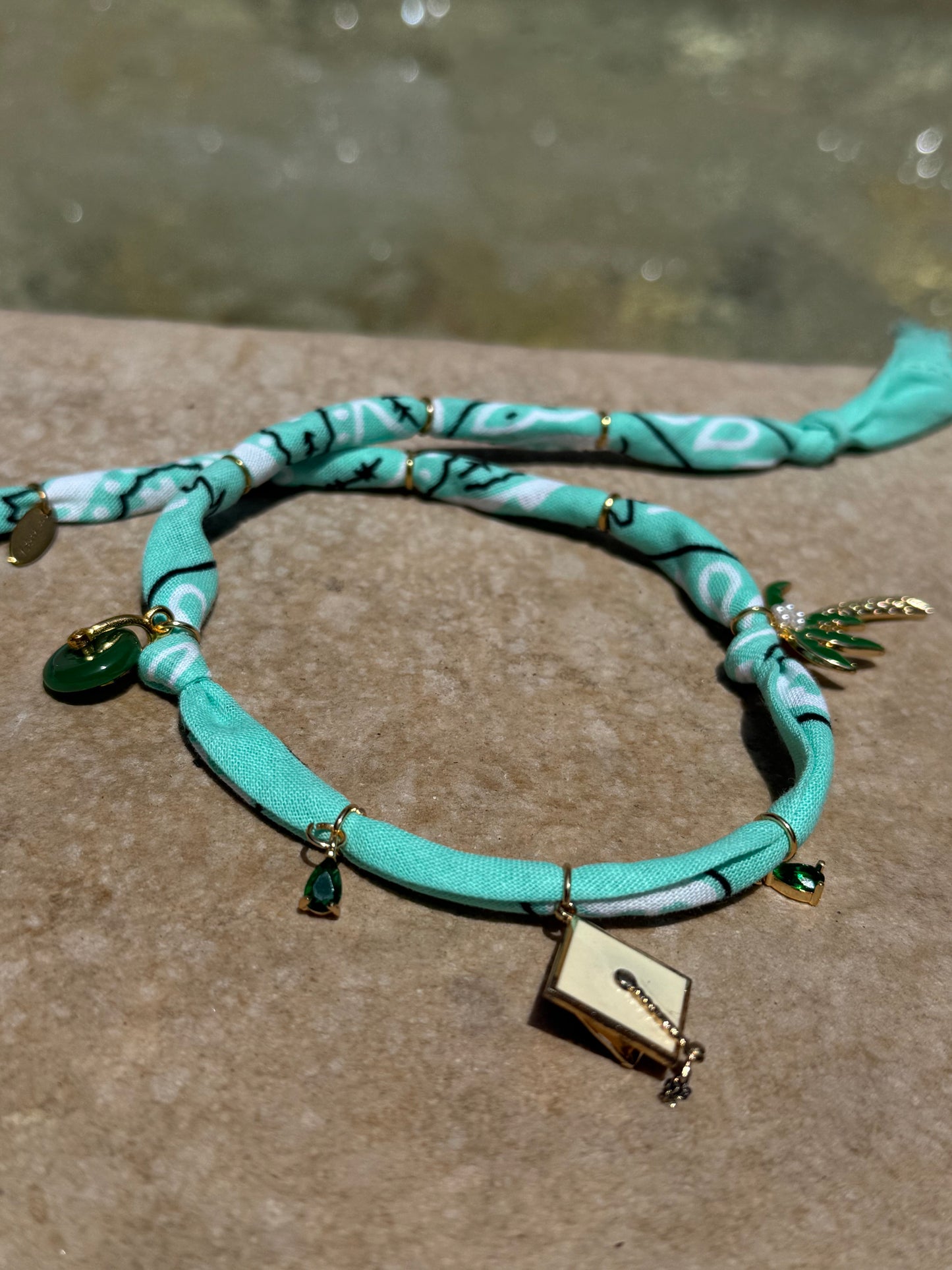 CA GRAD // Turquoise Handmade Bandana Necklace