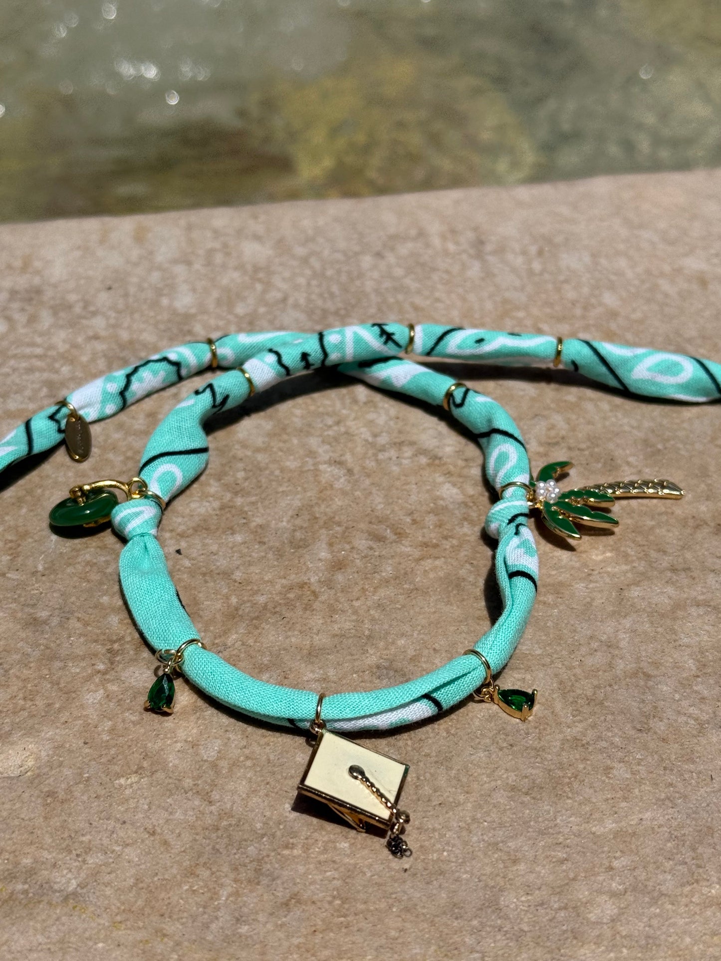 CA GRAD // Turquoise Handmade Bandana Necklace