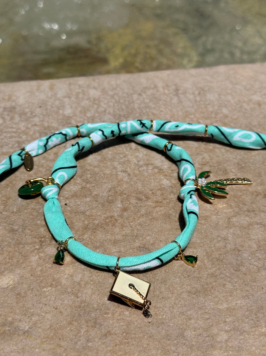CA GRAD // Turquoise Handmade Bandana Necklace