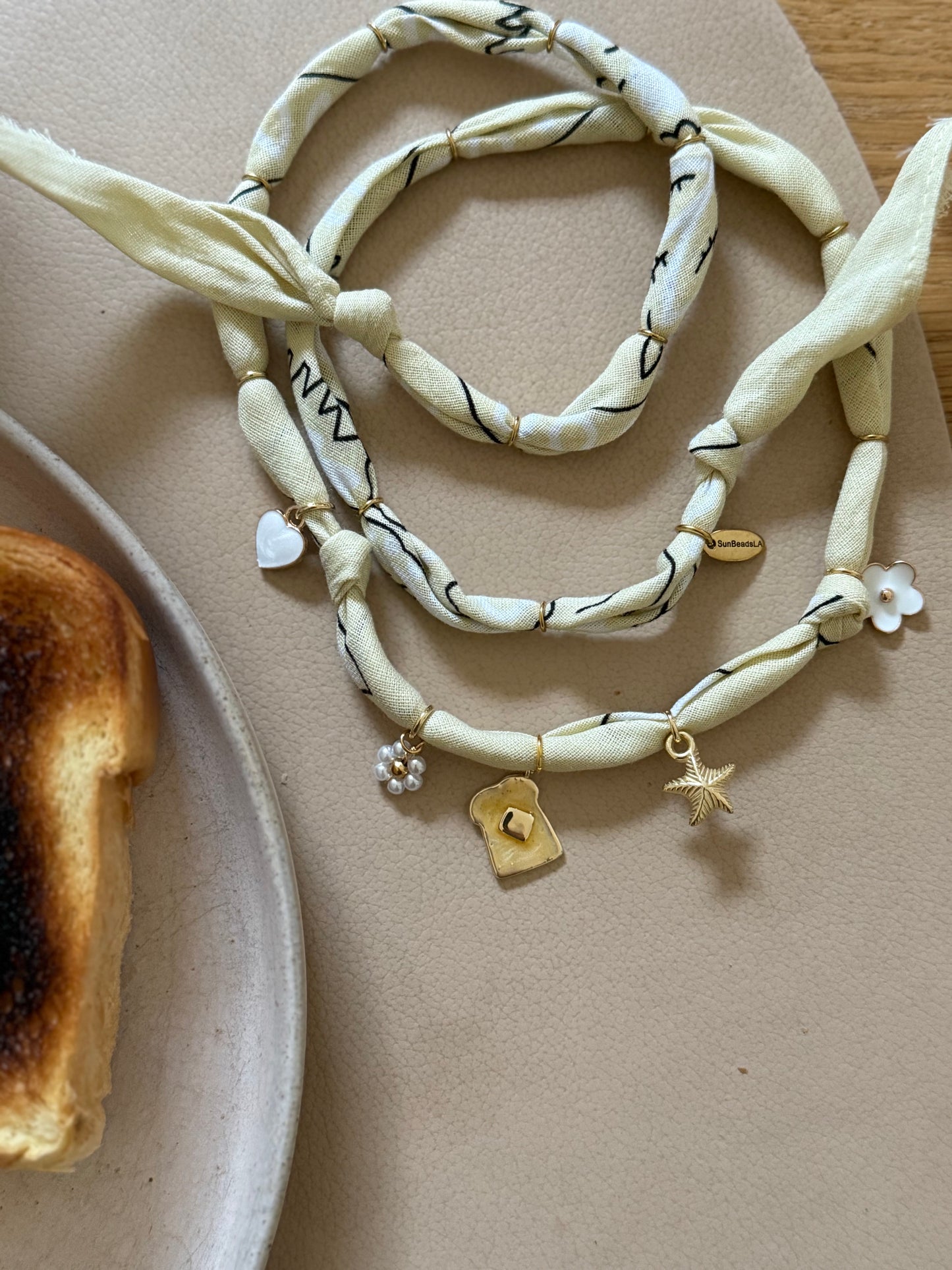 LIL MISS BREAKFAST // Butter Yellow Handmade Bandana Necklace