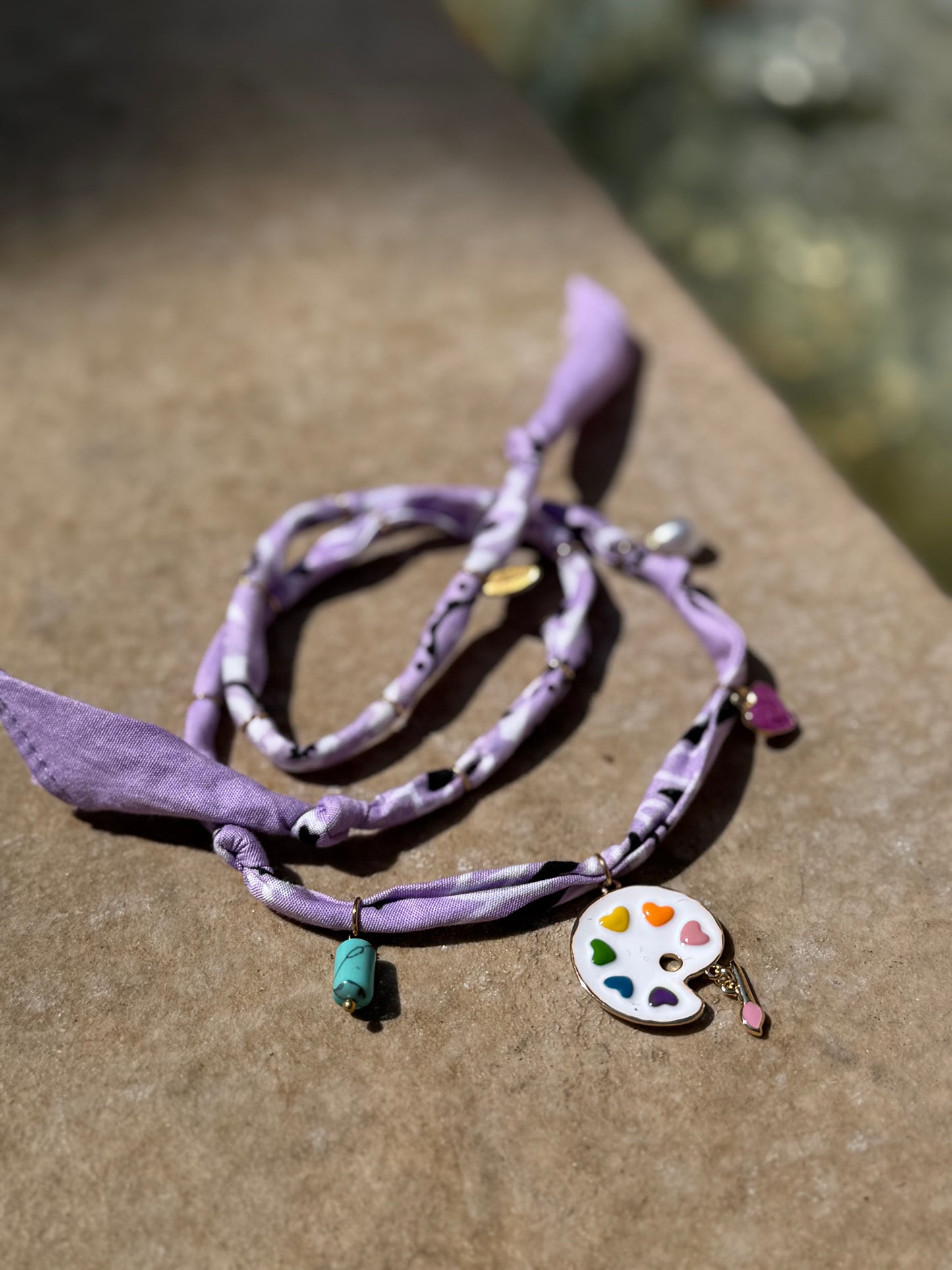 LA PALETTE // Lavender Handmade Bandana Necklace