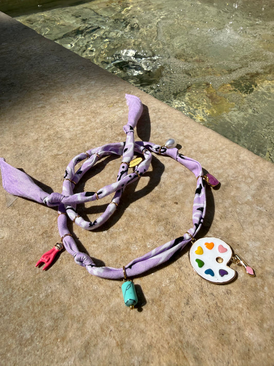 LA PALETTE // Lavender Handmade Bandana Necklace