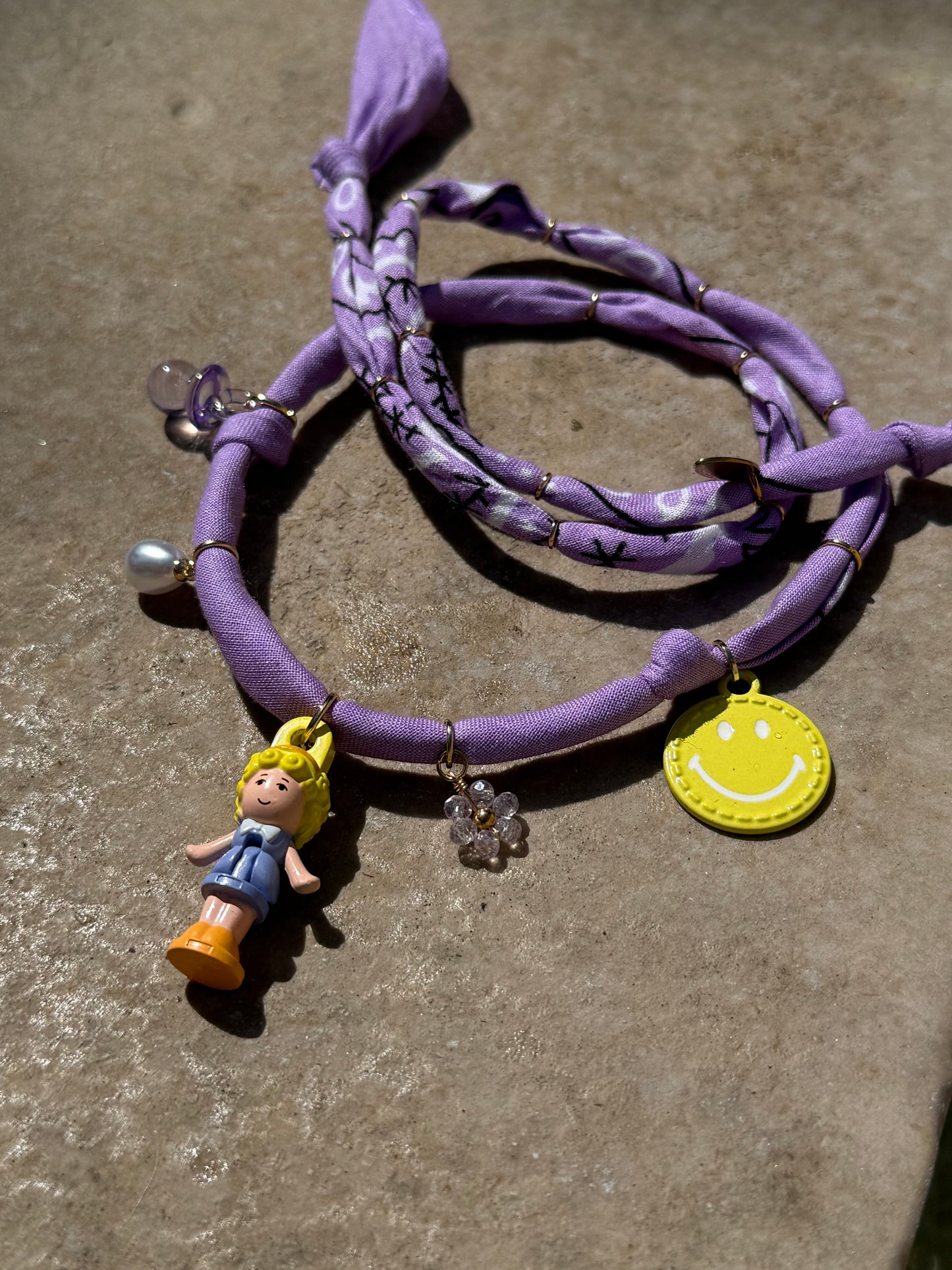 POLLY // Lavender Handmade Bandana Necklace
