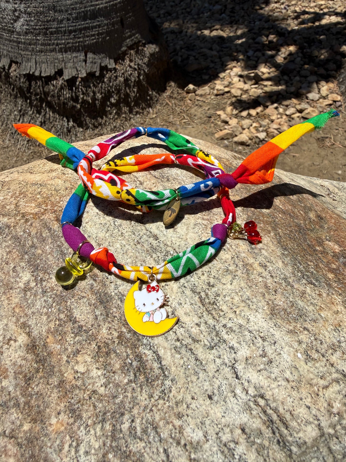 KIDS KITTY // Rainbow Handmade Bandana Necklace