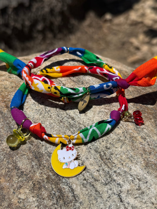 KIDS KITTY // Rainbow Handmade Bandana Necklace