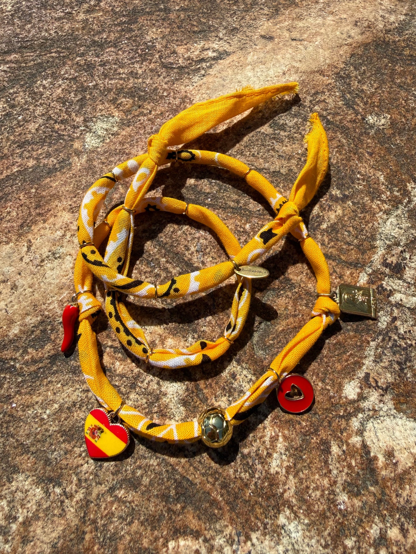 WORLD CUP SPAIN LOVE // Pealla Color Handmade Bandana Necklace