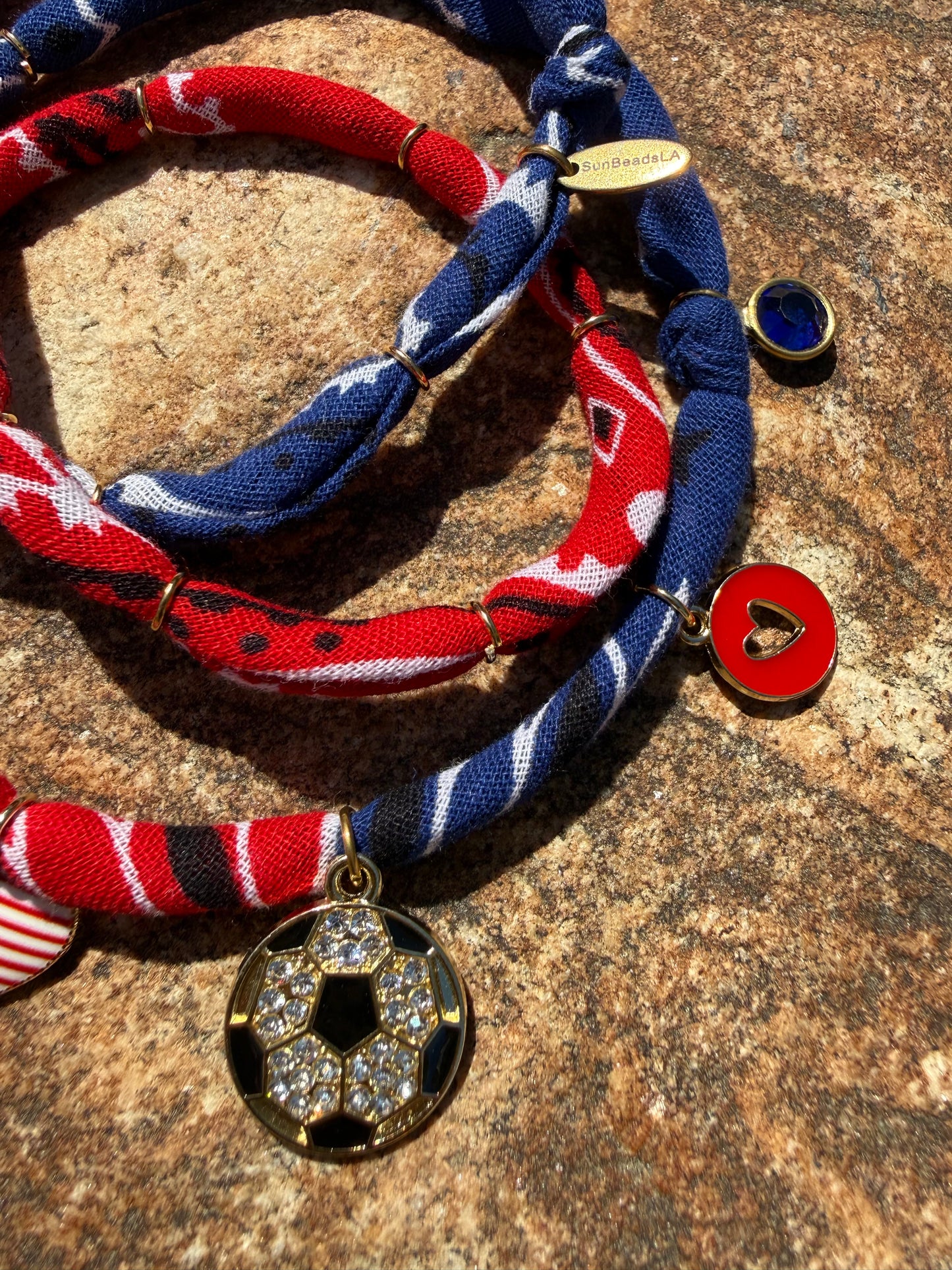 WORLD CUP USA LOVE // Bicolor Handmade Bandana Necklace