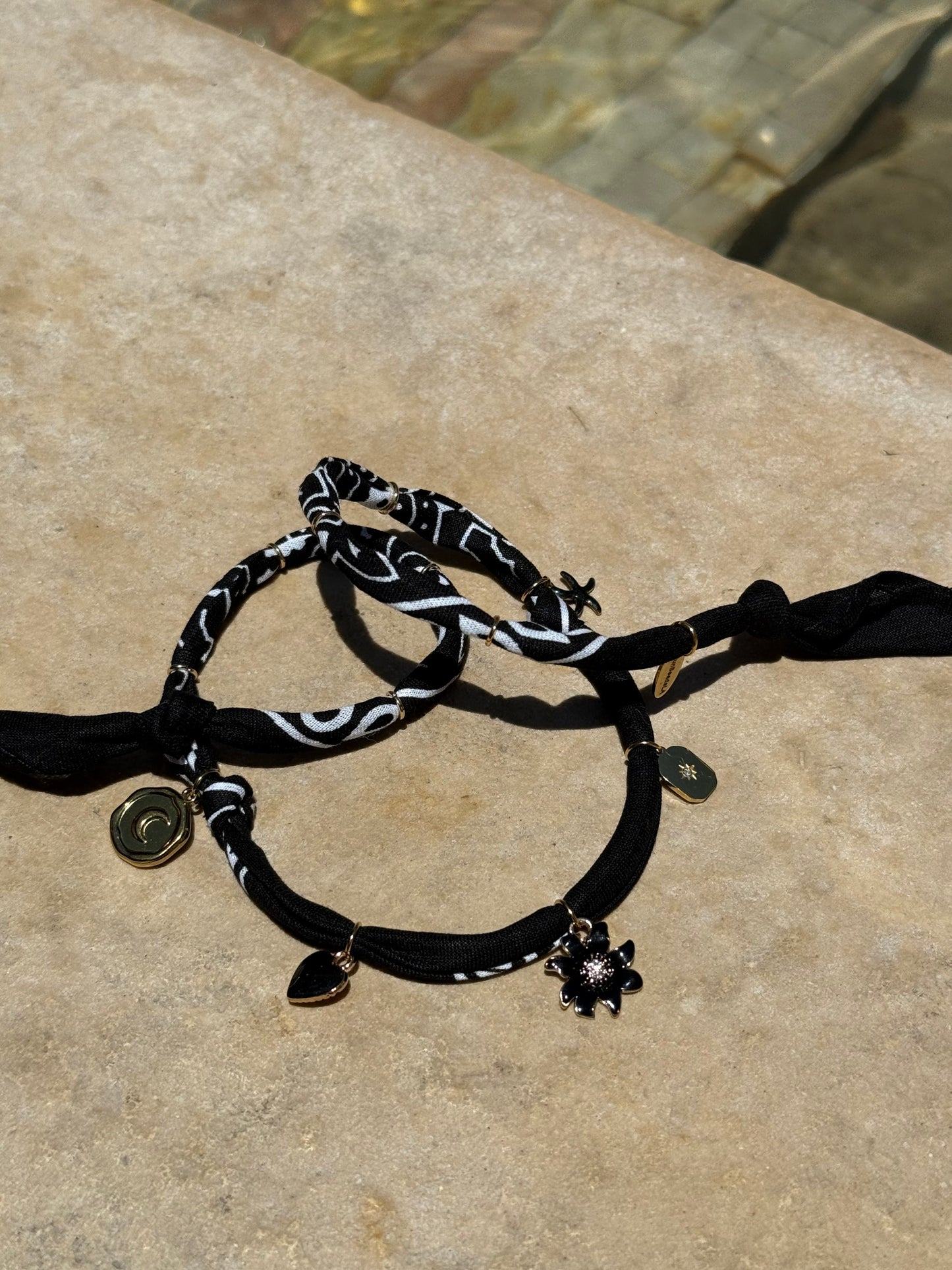 SUNFLOWER // Black Handmade Bandana Necklace