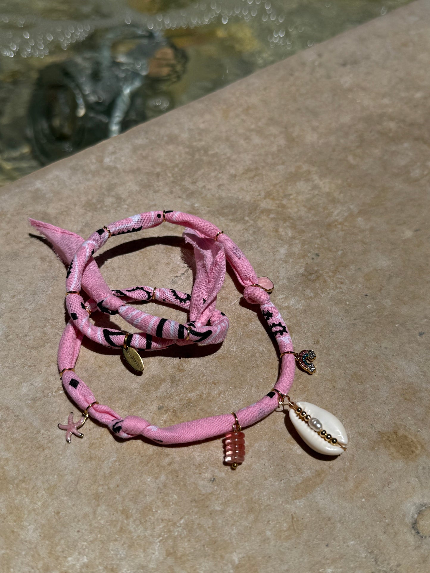 DREAM // Cotton Candy Pink Handmade Bandana Necklace