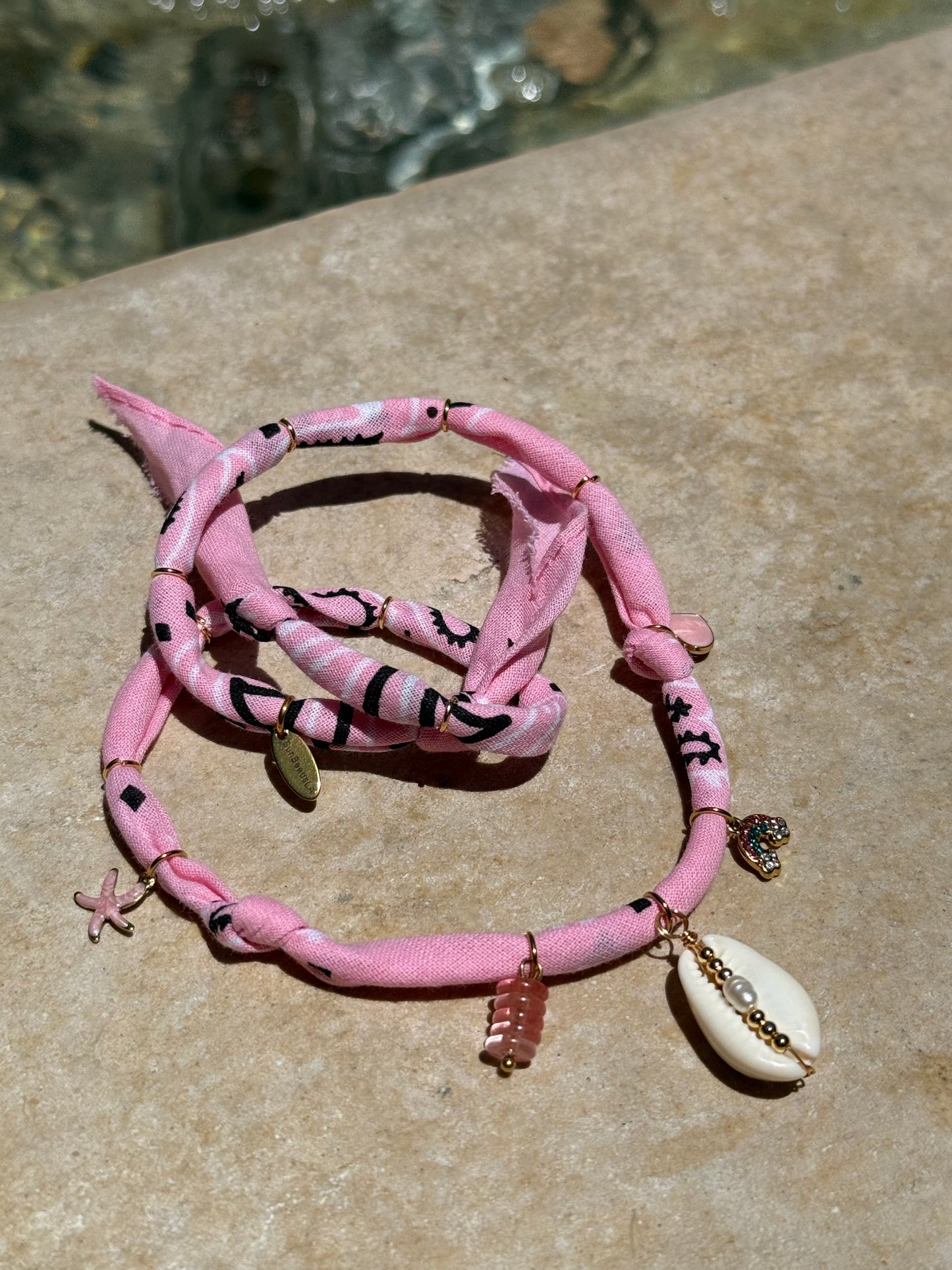 DREAM // Cotton Candy Pink Handmade Bandana Necklace